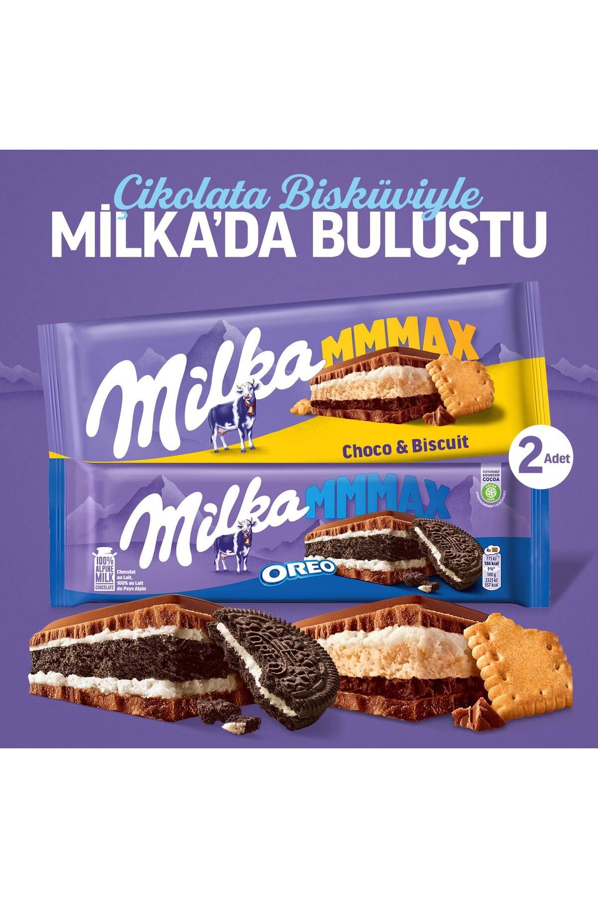 Milka Oreo Ve Choco&biscuit Tablet Çikolata 300 gr Mmmax - 2 Adet