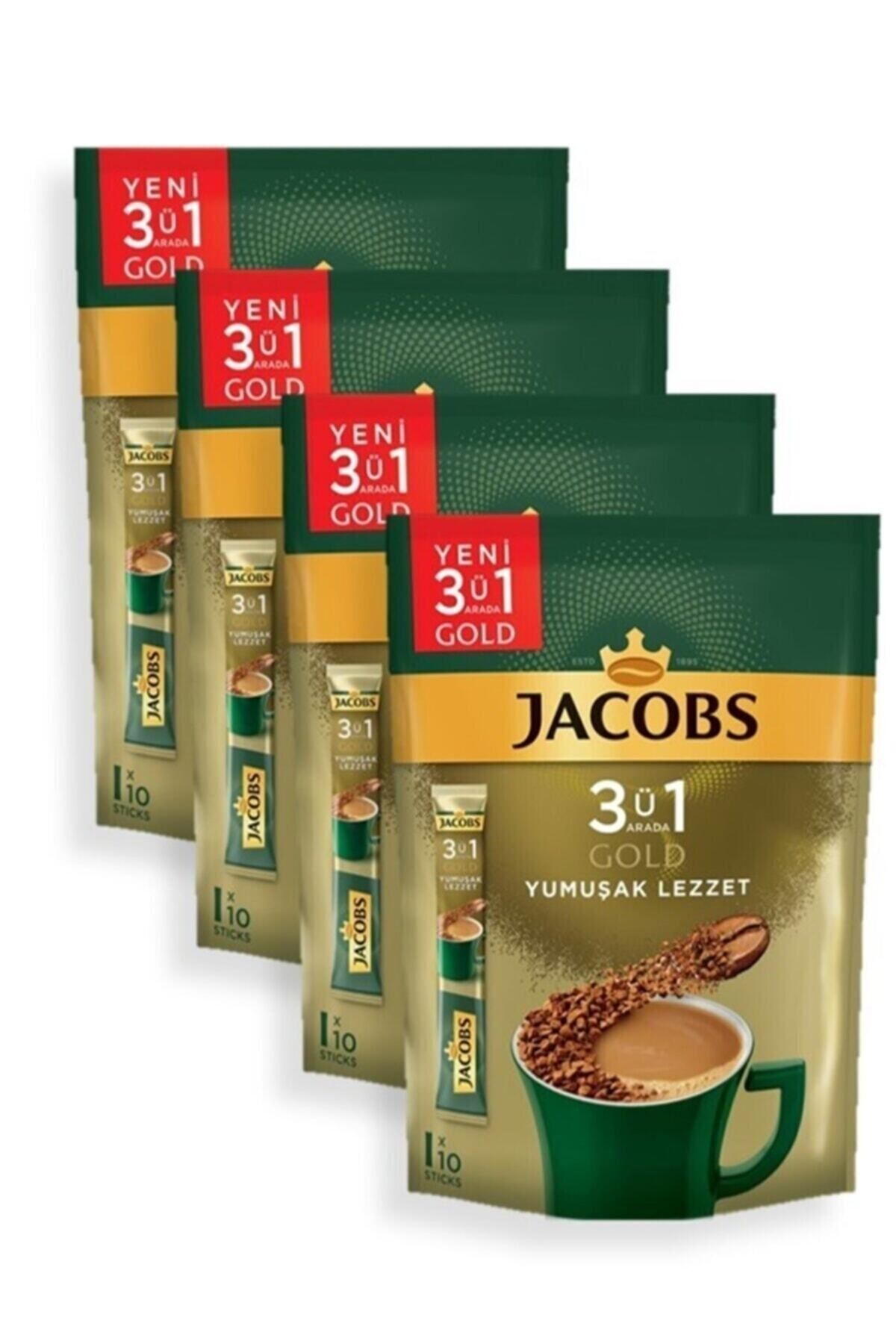 Jacobs Gold 3ü1 Arada Yumuşak Lezzet 18 gr 10 Adet X 4