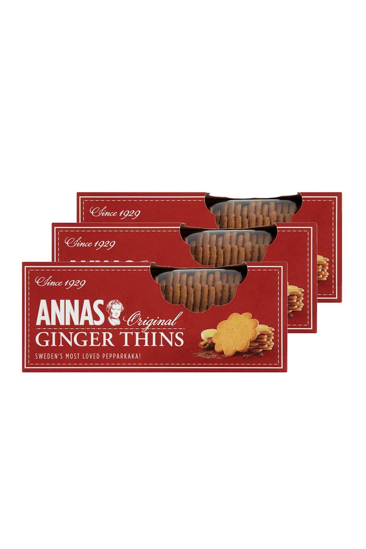 Annas Ginger Thins 150 G X 3