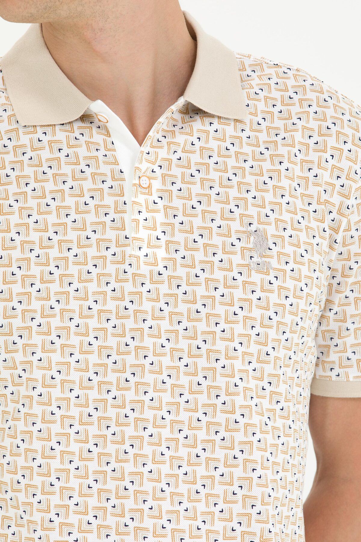U.S. Polo Assn.-تي شيرت رجالي بياقة بولو حجرية 50263526 -vr049 7