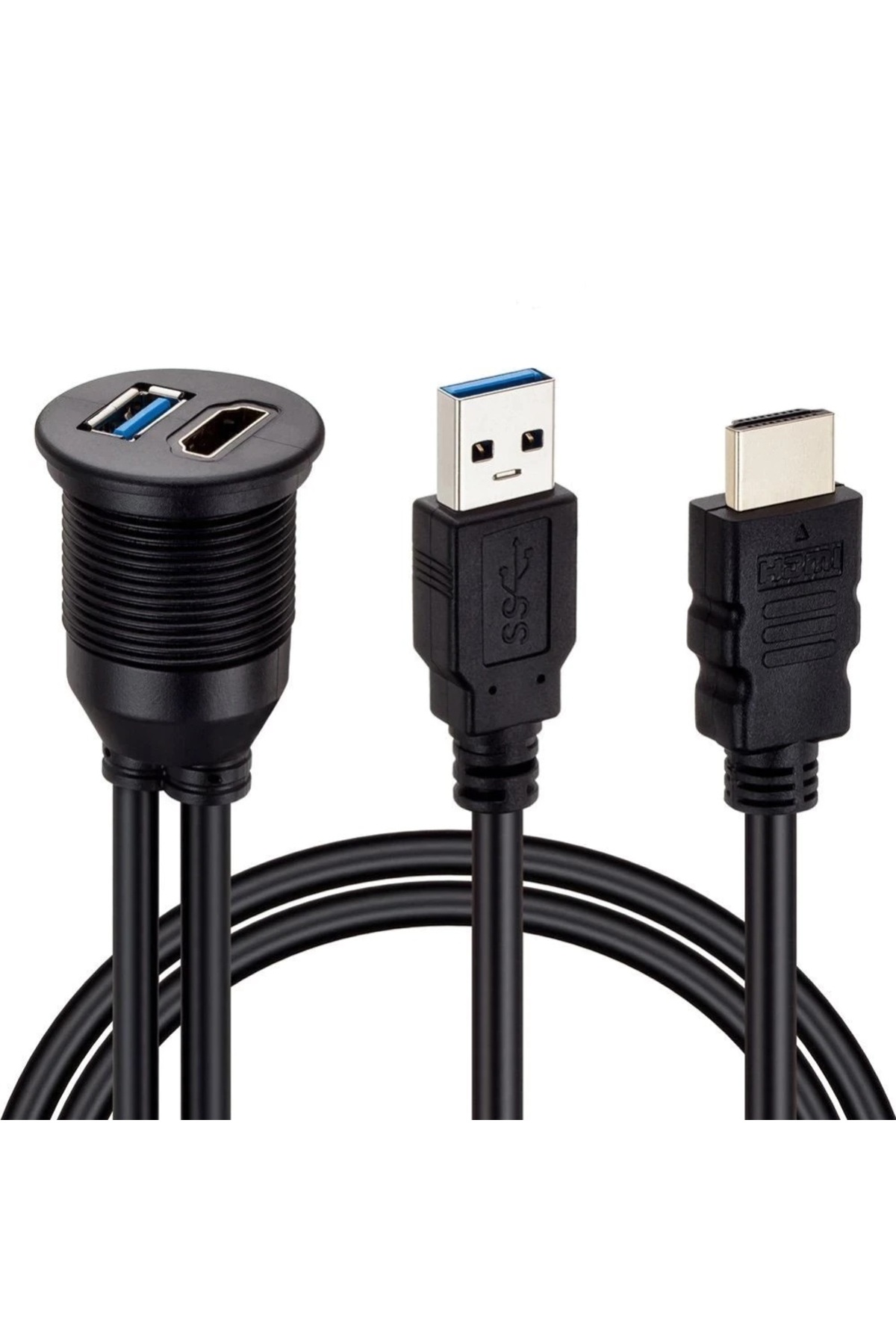 SG38 PM-12428 CAR CONTROL PANEL USB 3.0 + HDMI EXTENSION CABLE FLUSH ...