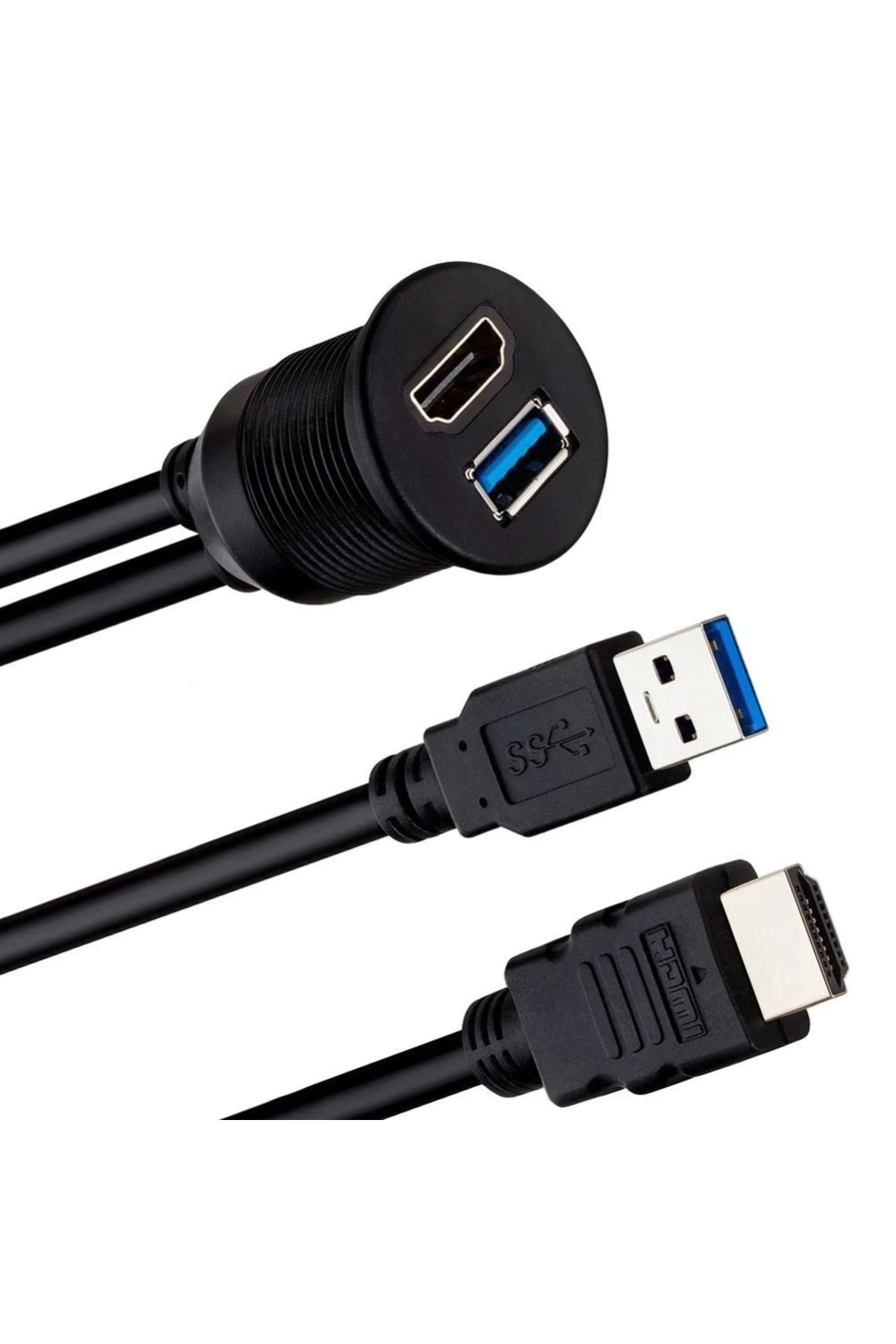 SG38 PM-12428 CAR CONTROL PANEL USB 3.0 + HDMI EXTENSION CABLE FLUSH ...