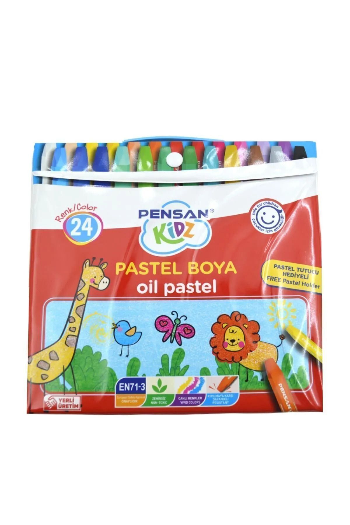 Pensan Kidz 24 Renk Çantalı Pastel Boya