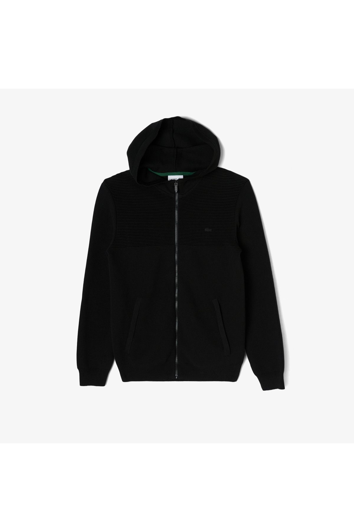 پلیور مشکی مردانه سیاه آستین بلند با الگوی مرتب Lacoste