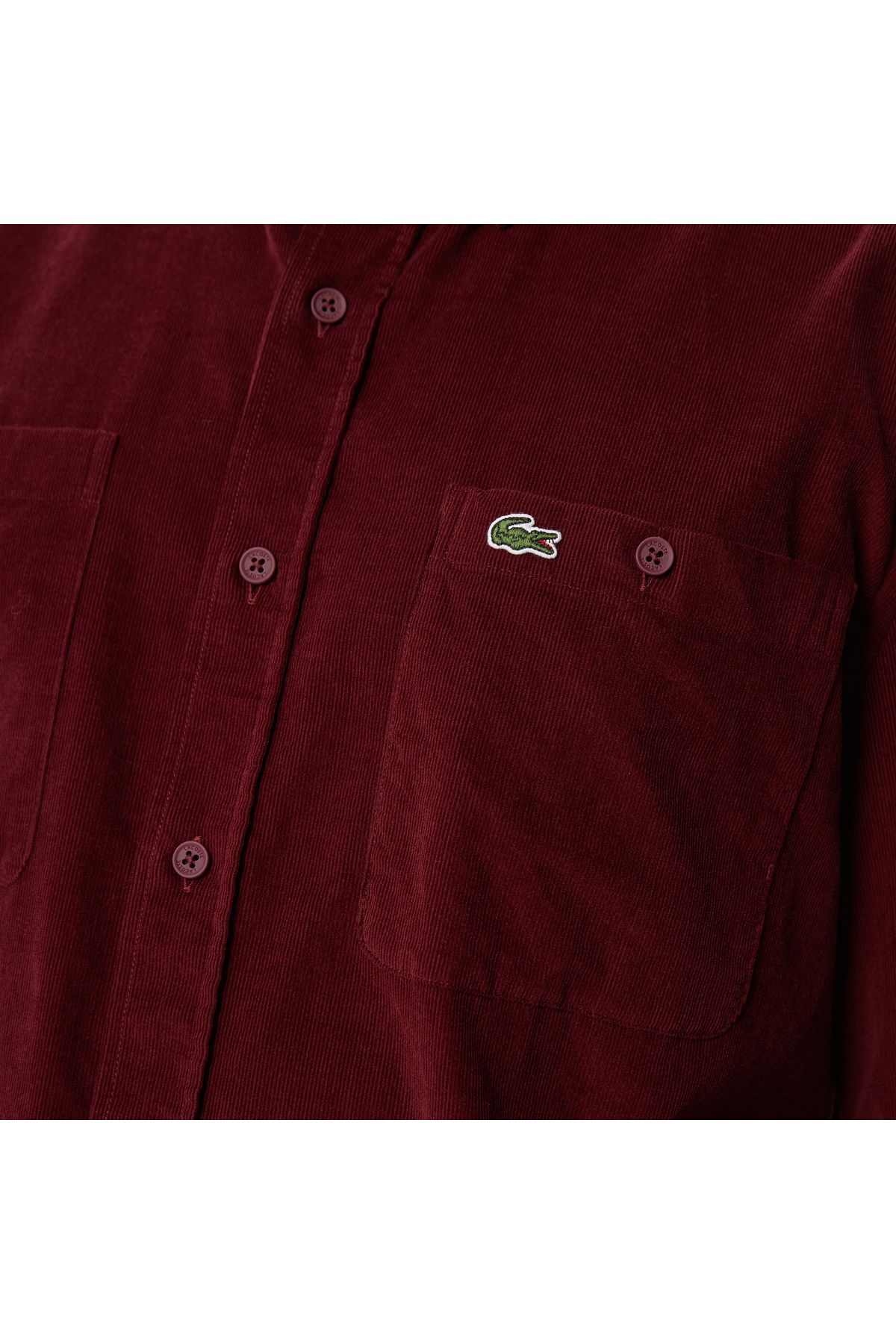 پیراهن / بلوز دکمه دار قرمز مردانه یقه معمولی آقایان Lacoste