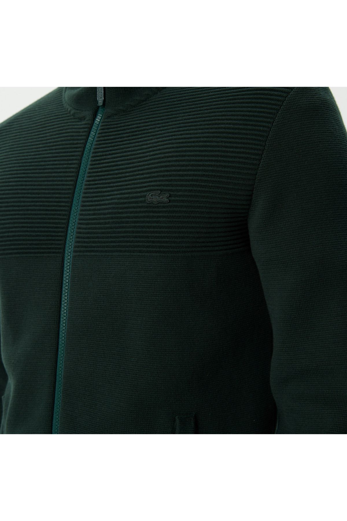 پلیور سبز مردانه آستین بلند و مناسب تریکو تیره Lacoste