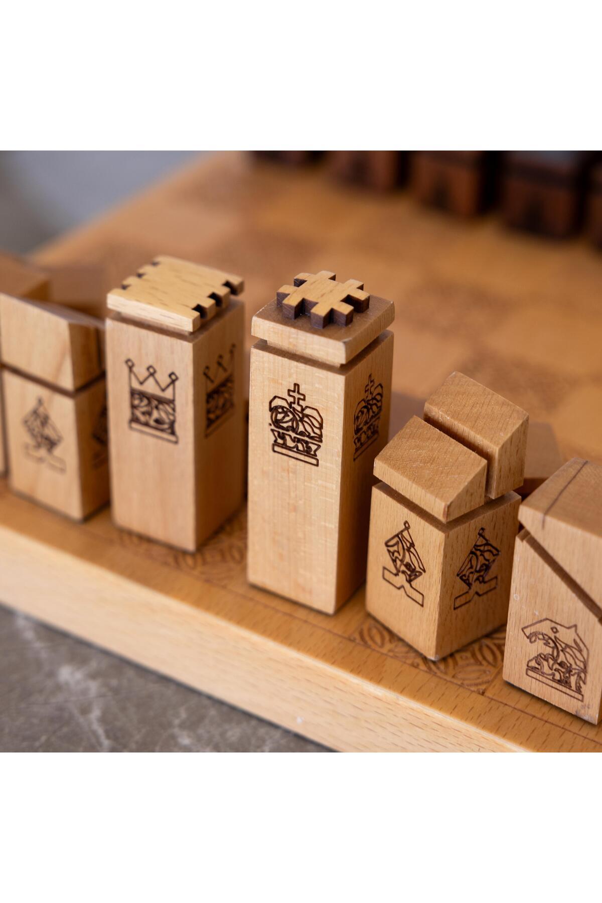 Anadolia-Wooden Chess Set Stone Set 4