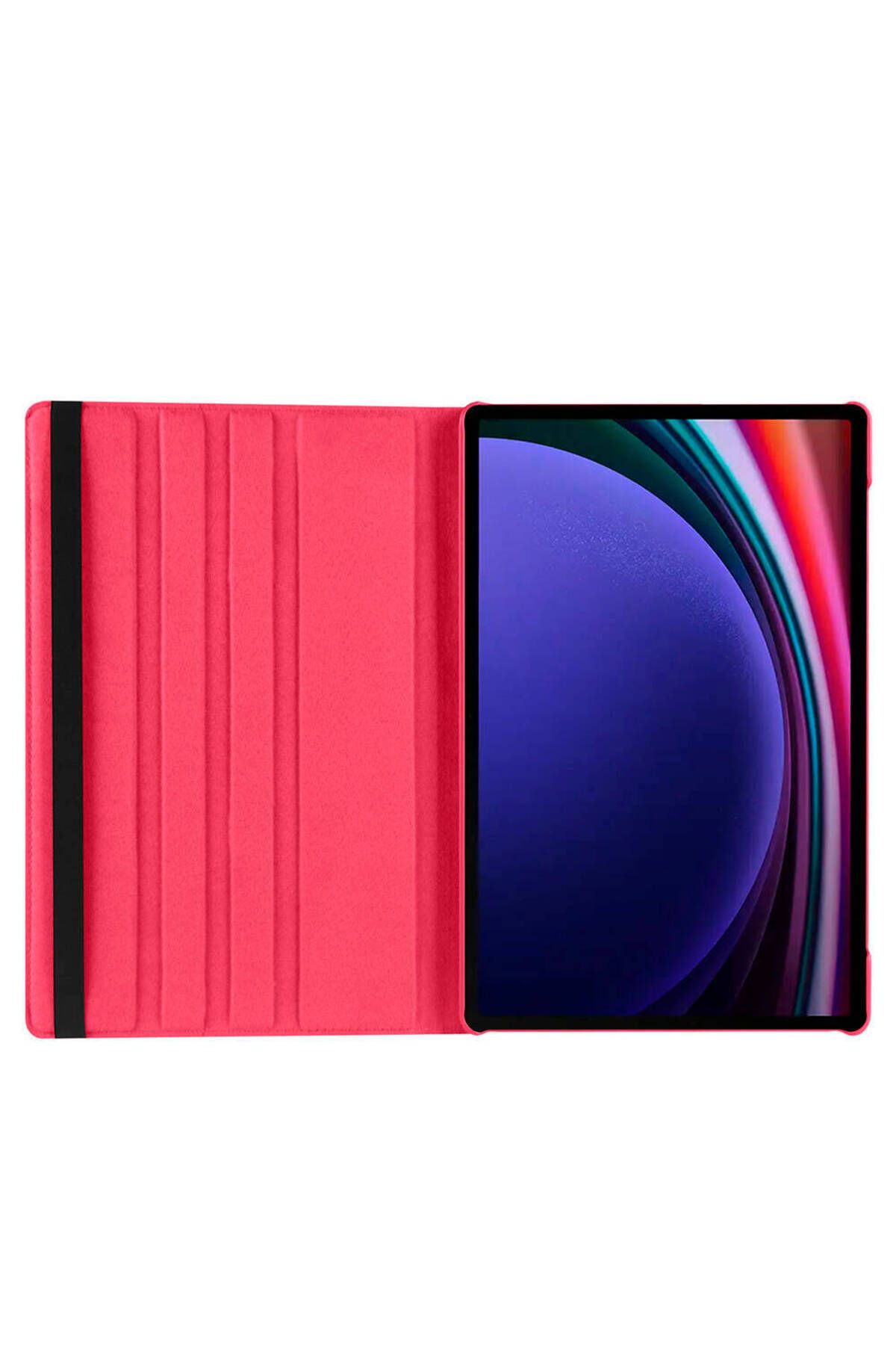 FUJİMAX-Samsung Galaxy Tab S10 Ultra Case 360 Degree Rotating Horizontal and Vertical Stand Leather Case 3