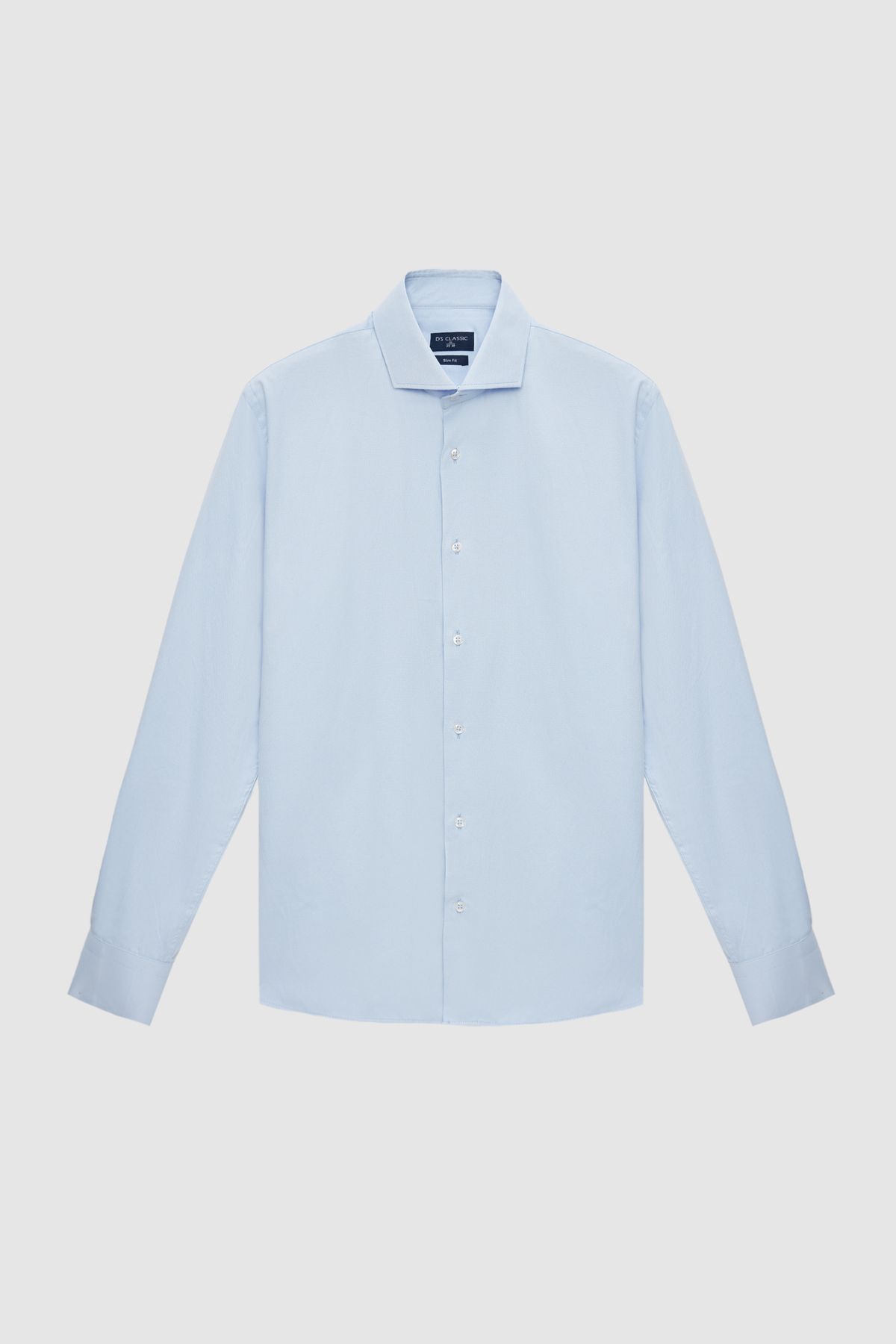 D'S Damat-Cămașă Dobby albastră slim fit 6
