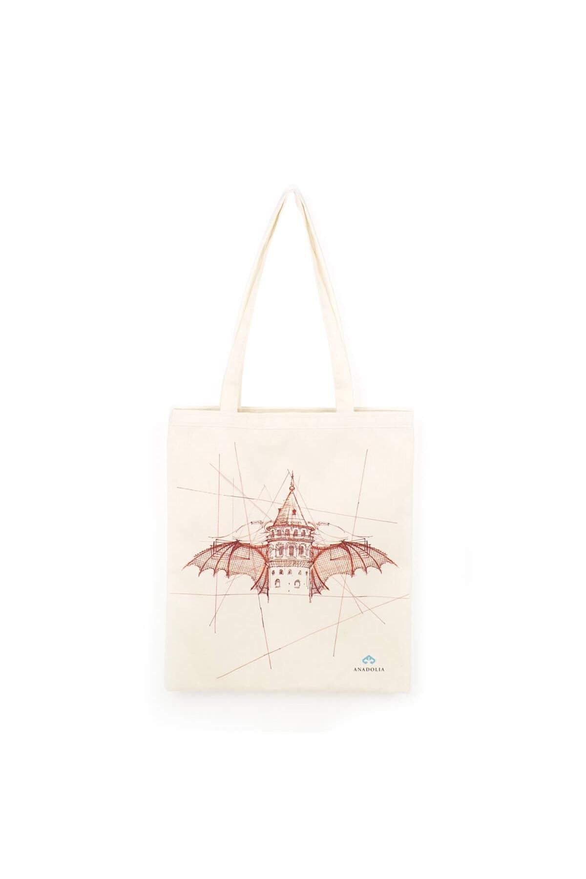 Anadolia-Galata Tower Raw Cloth Winged Bag 1