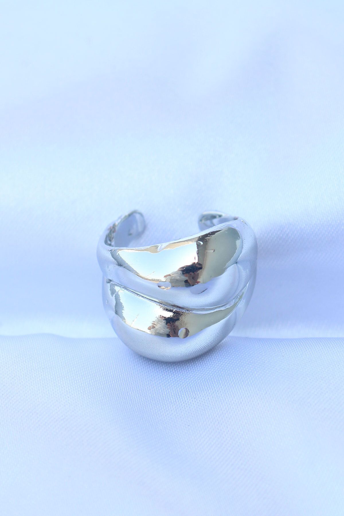 BESKAR-Adjustable Color Brass Silver Drop Ring 2