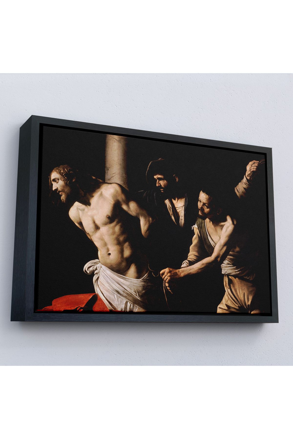 MOONFER Çerçeveli Caravaggio - Sütündaki İsa Tablo - Christ At The Column-7062