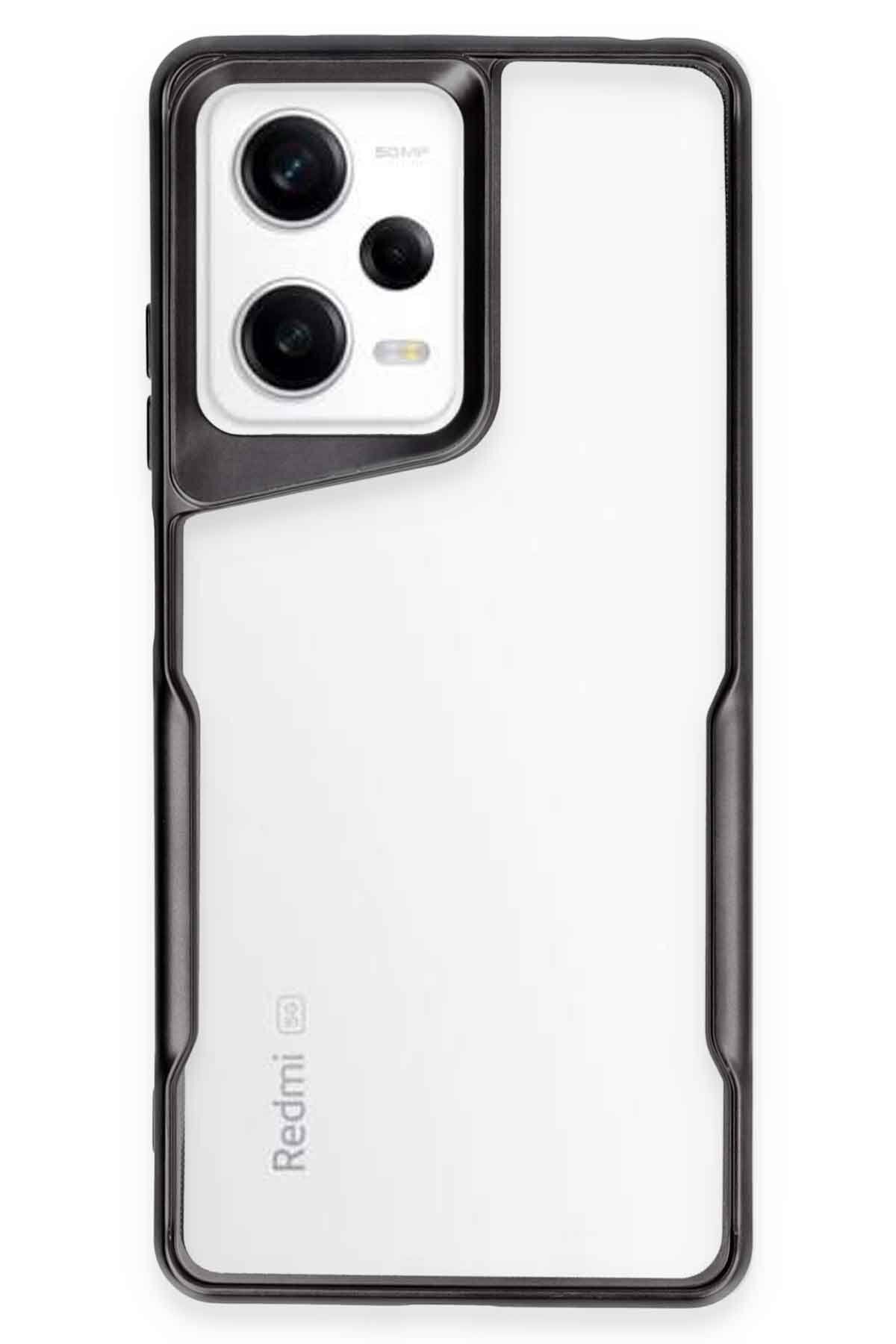 Leybaks Xiaomi Redmi Note 12 Pro 5G // 11 Pro Uyumlu Kenarları Renkli Silikon Şeffaf Kılıf