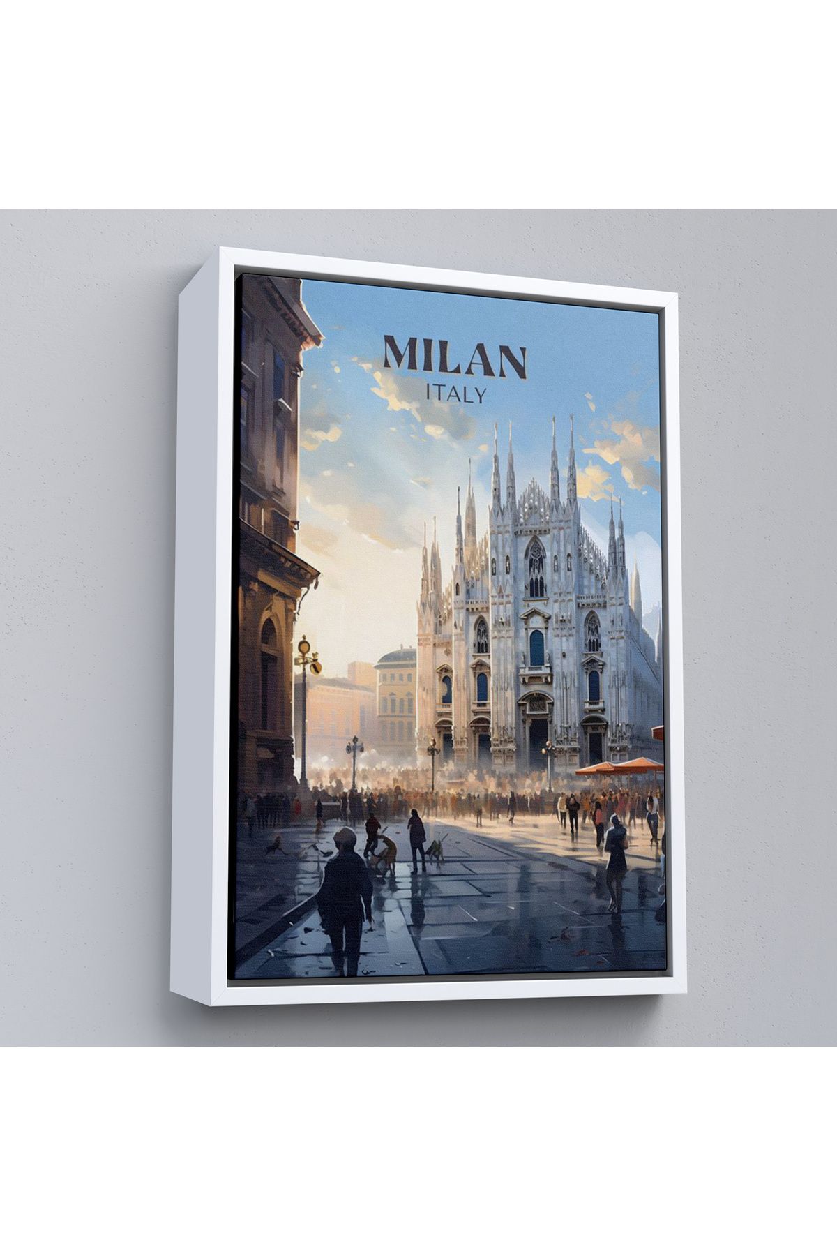 Shoprit Çerçeveli Milan İtalya Tablosu-7693