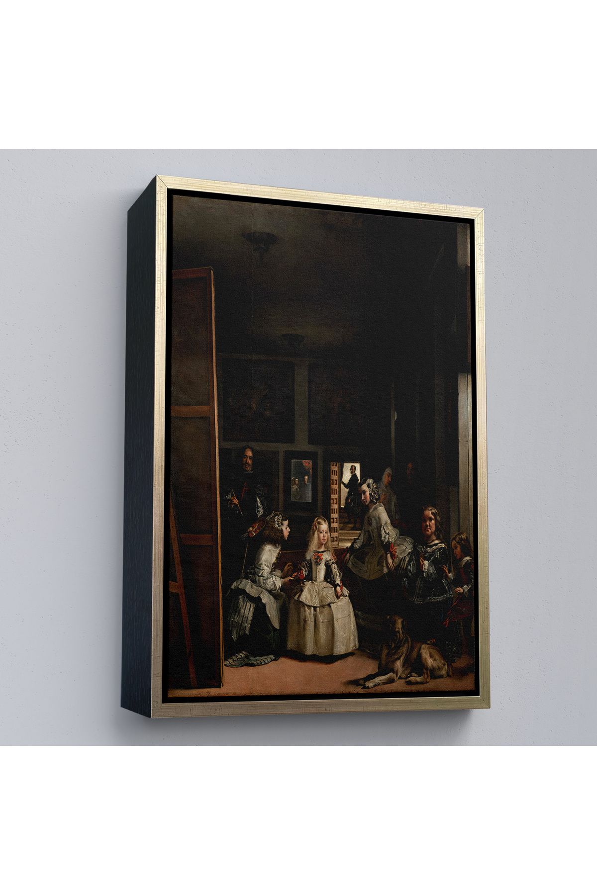 MOONFER Çerçeveli Diego Velázquez - Nedimeler Tablosu - Las Meninas-7349