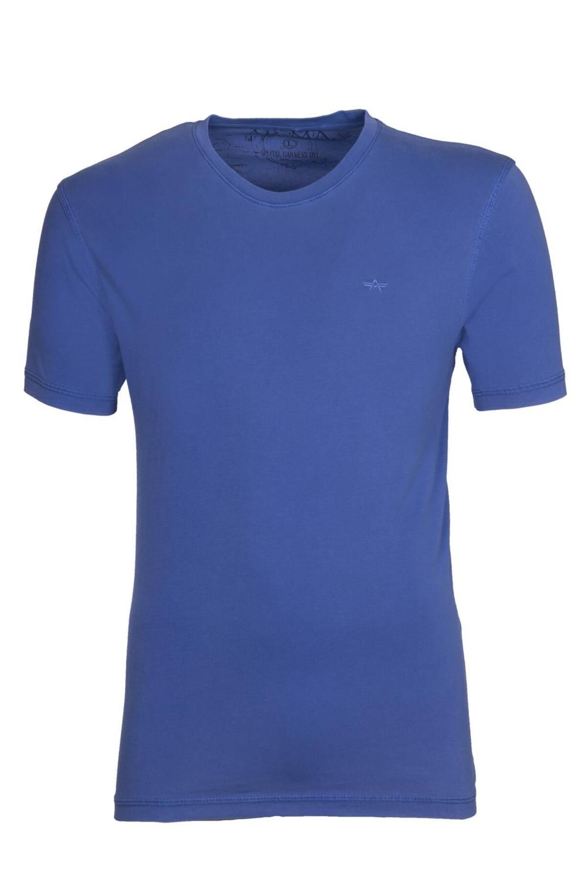 Arma Tricou Albastru Pentru Bărbați Cu Gât Crew Y9too7480 Masculin - M