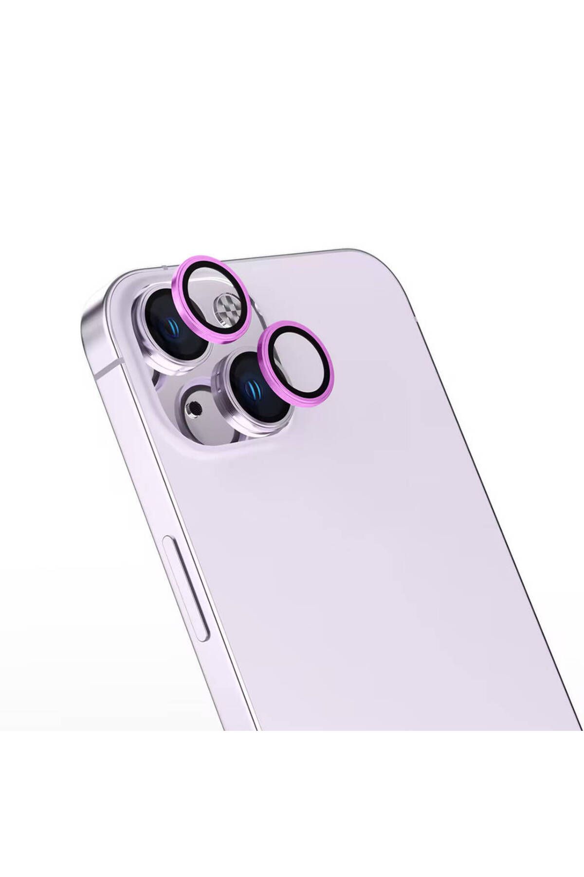 InnoCase Apple iPhone 16 Zore CL-15 Parmak İzi Bırakmayan Anti-Reflective Kamera Lens Koruyucu-Pembe