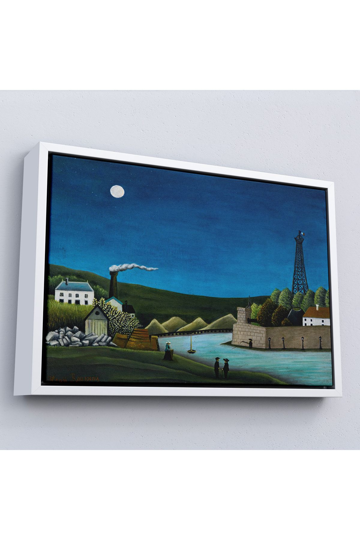 Yarımada Bahçe YB Çerçeveli Henri Rousseau -Suresnes'Teki Seine Nehri Tablo - The Seine At Suresnes-7093