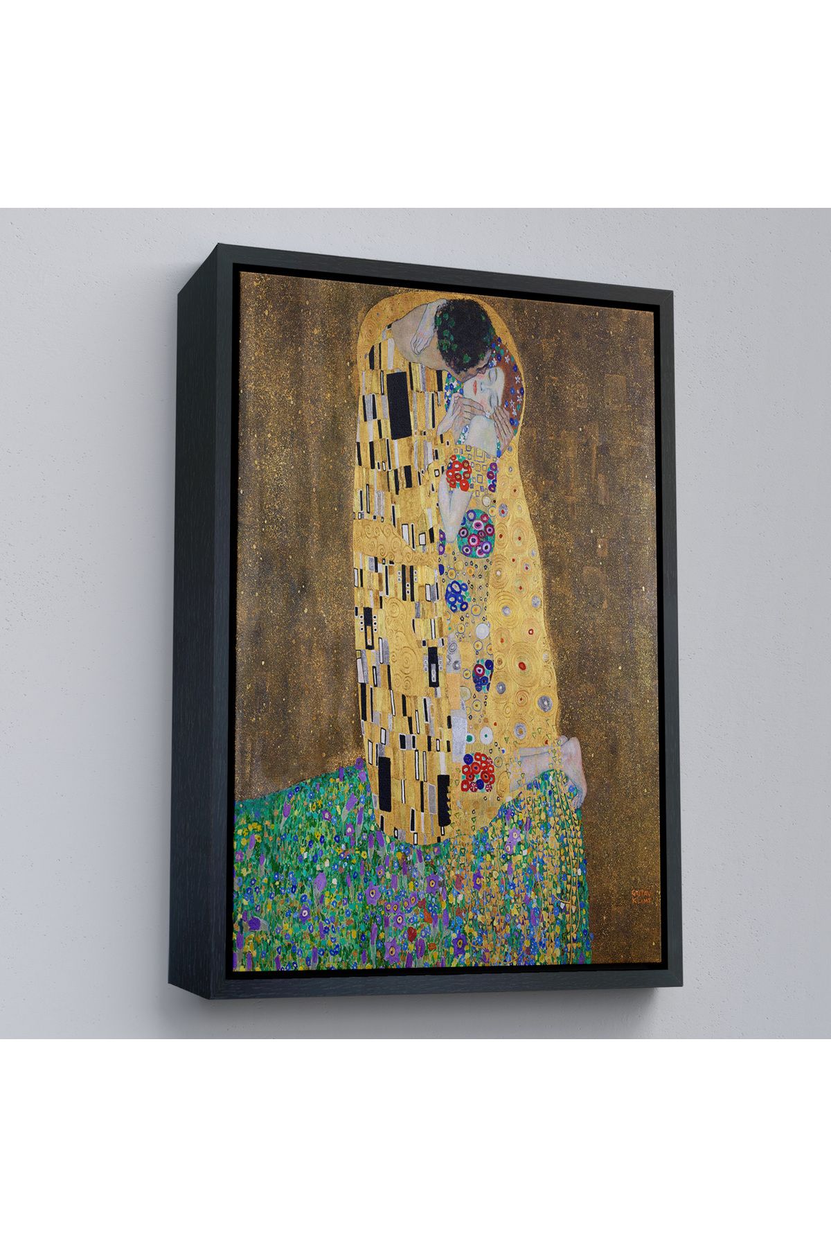 Shoprit Çerçeveli Gustav Klimt'İn Öpücüğü Tablo - The Kiss By Gustav Klimt-7432