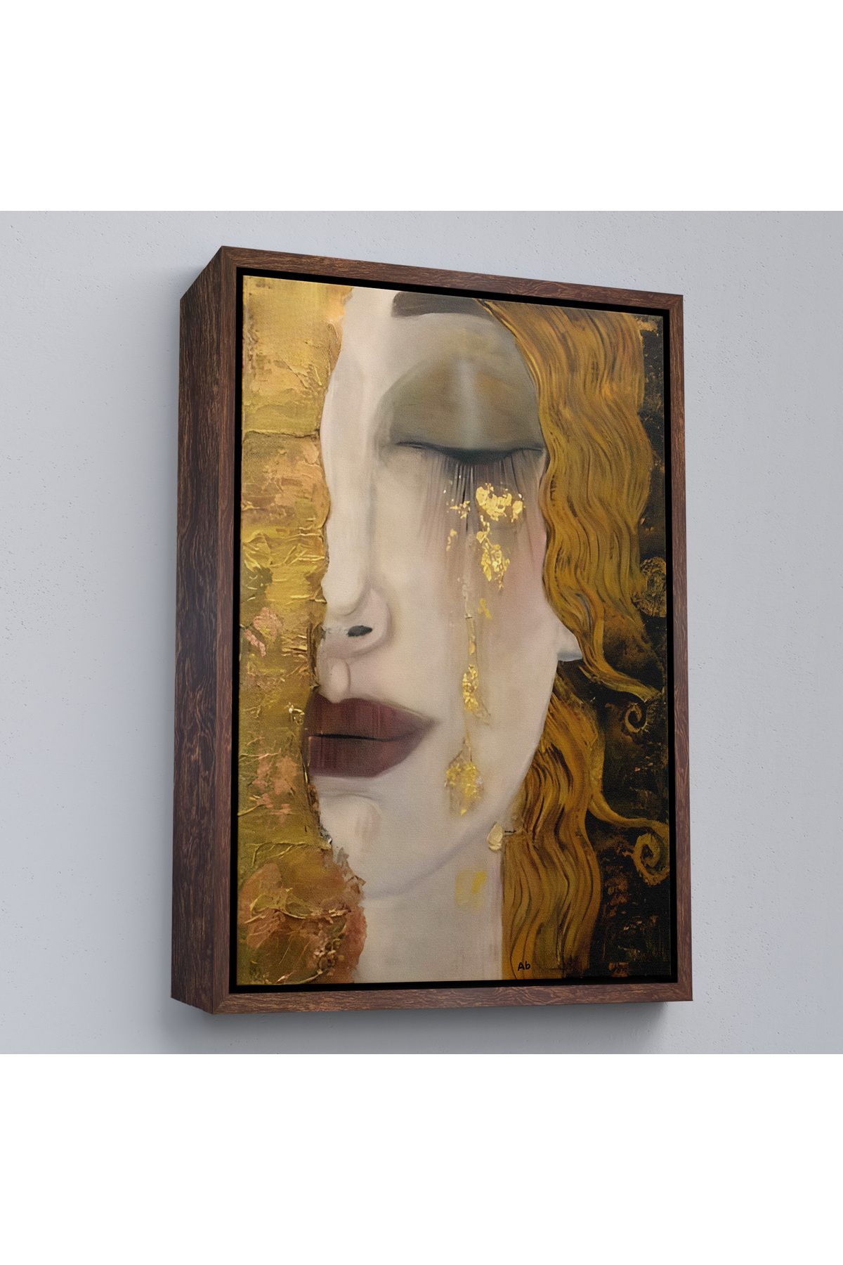 HARGE HG Çerçeveli Gustav Klimt - Altın Gözyaşları Tablosu-7319