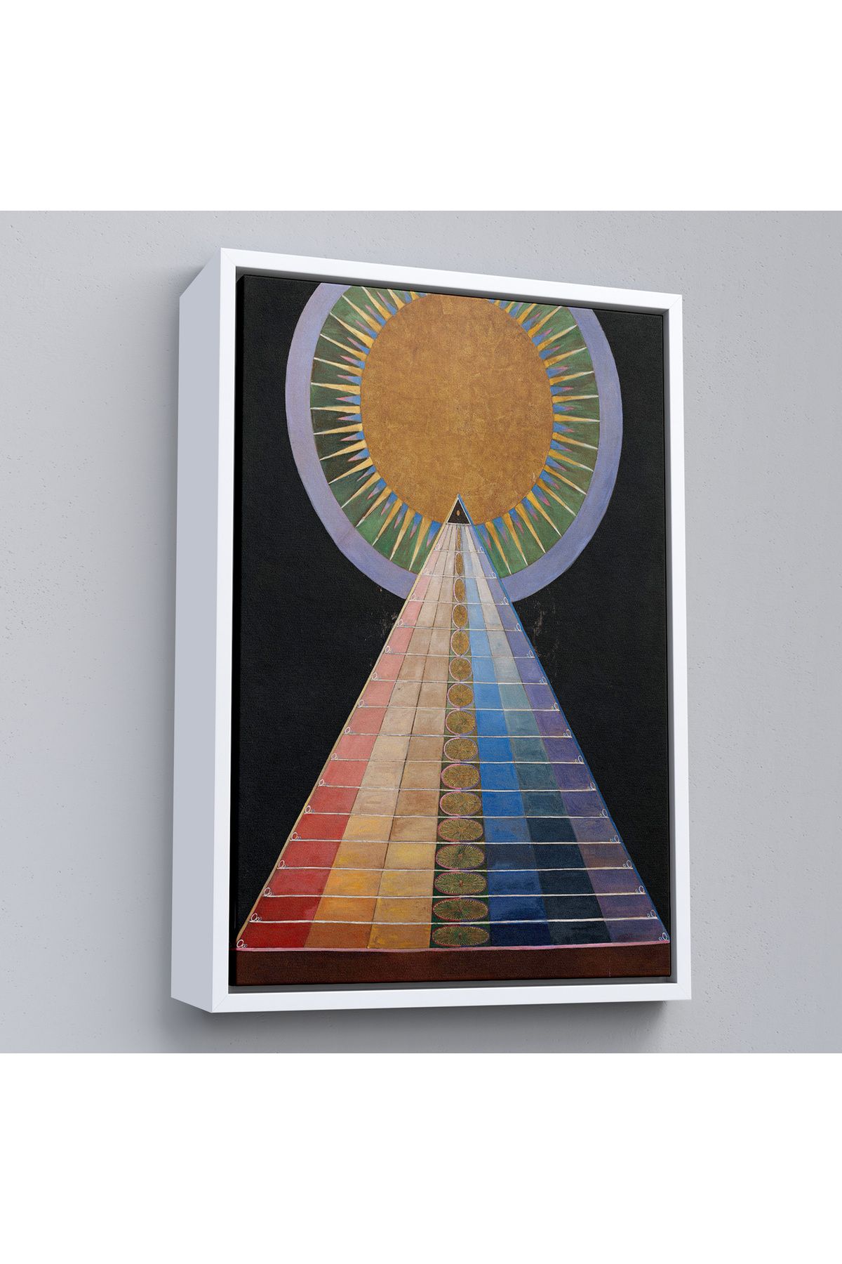 MOONFER Çerçeveli Hilma Af Klint - Altarpiece, Grup X, Sayı 1 Tablosu-8058