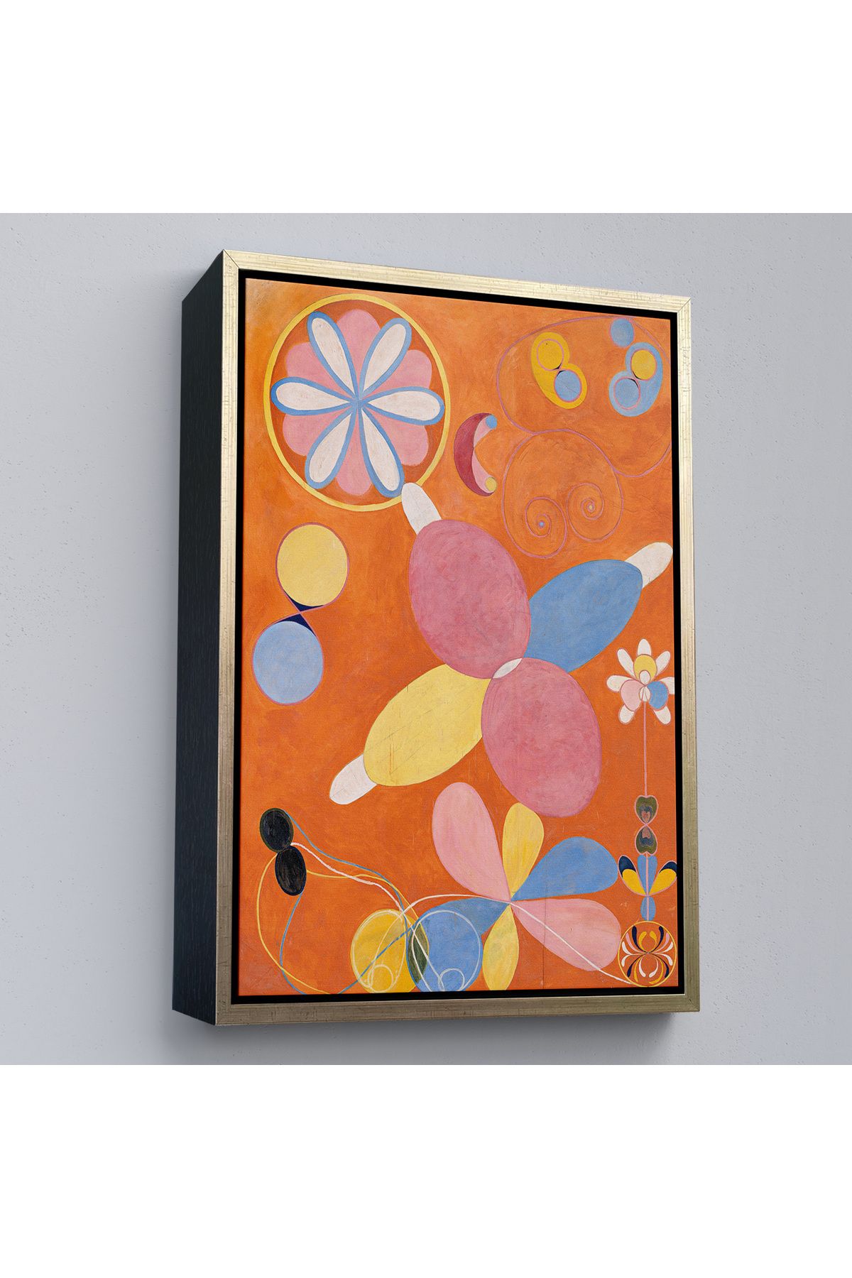 Yarımada Bahçe YB Çerçeveli Hilma Af Klint - Turuncu Tablo - The Ten Largest No-7435