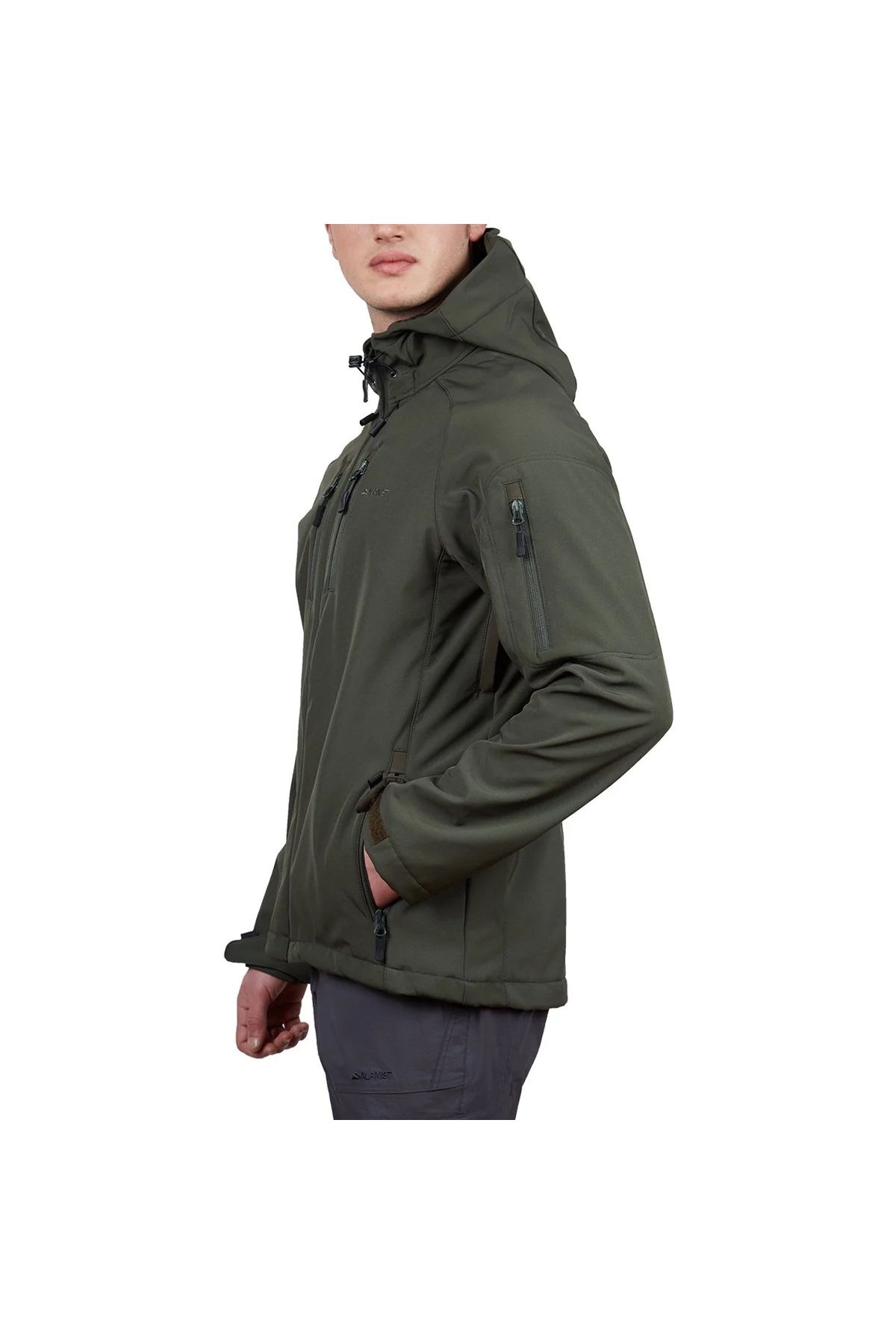 Alpinist-معطف خارجي للرجال من Peak Softshell باللون الكاكي (500401) 4