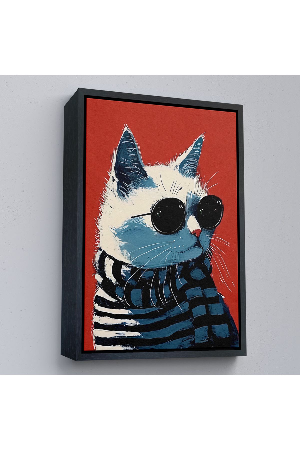 Shoprit Çerçeveli Cool Kedi Tablo-7577