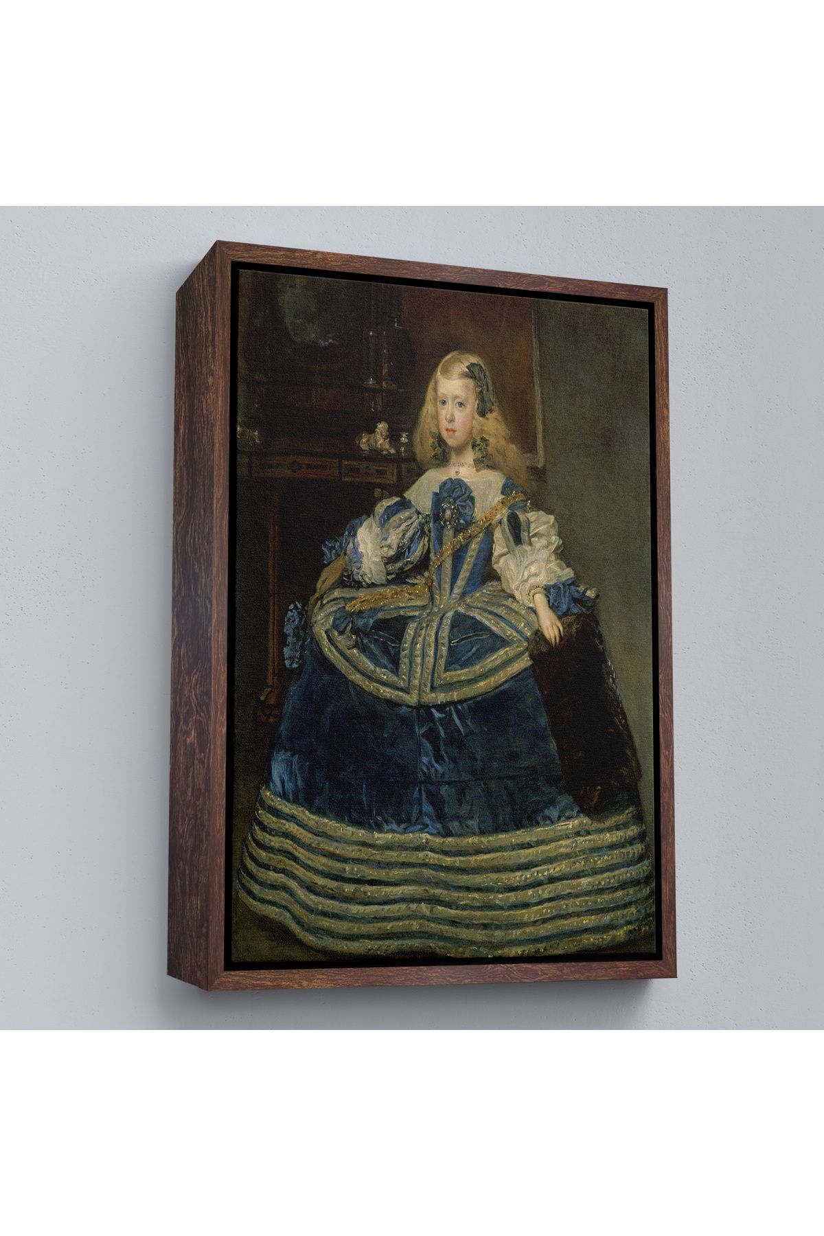 Shoprit Çerçeveli Diego Velázquez - İnfanta Margarita'Nın Portre Tablo-7333