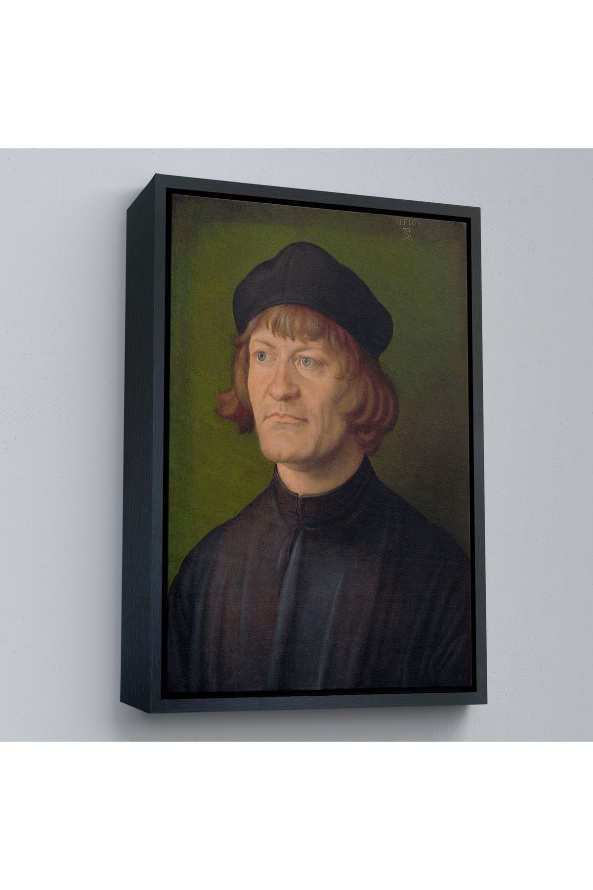 Shoprit Çerçeveli Albrecht Dürer - Bir Din Adamı Portresi Tablo - Bildnis Eines Geistlichen-8081
