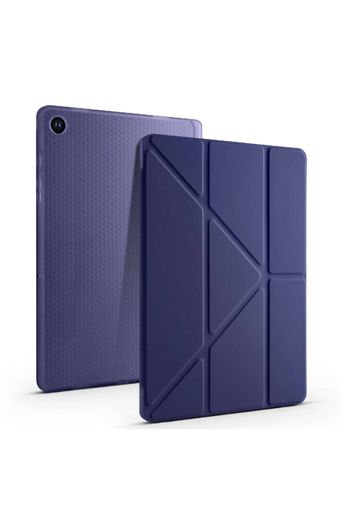 Hatreds-Galaxy Tab A9 Case with Folding Pen Compartment Tri Folding Stand Cover with Sleep Mode 3