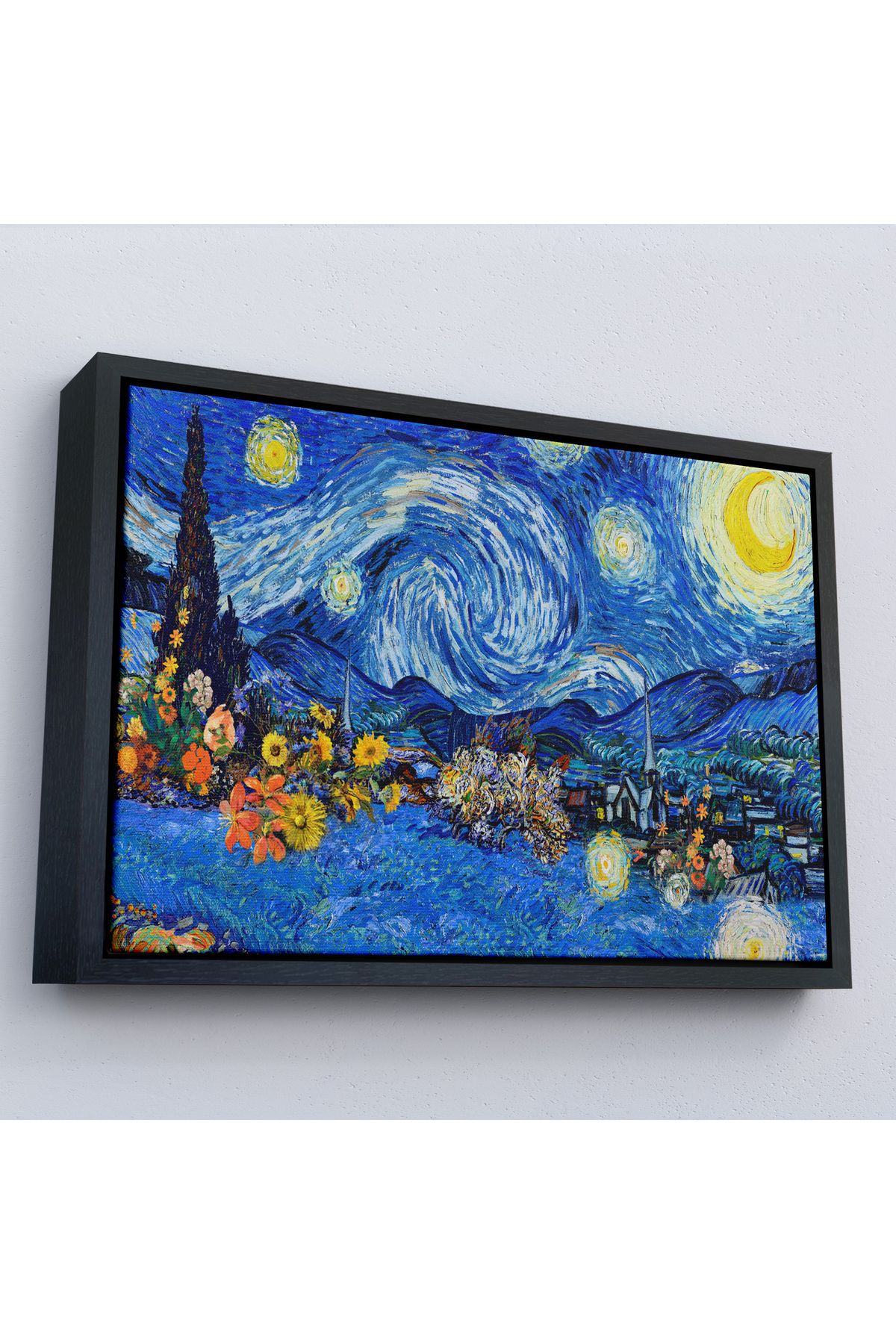 Home Çerçeveli Vincent Van Gogh - Yıldızlı Geceler Tablo - Starry Night-7172