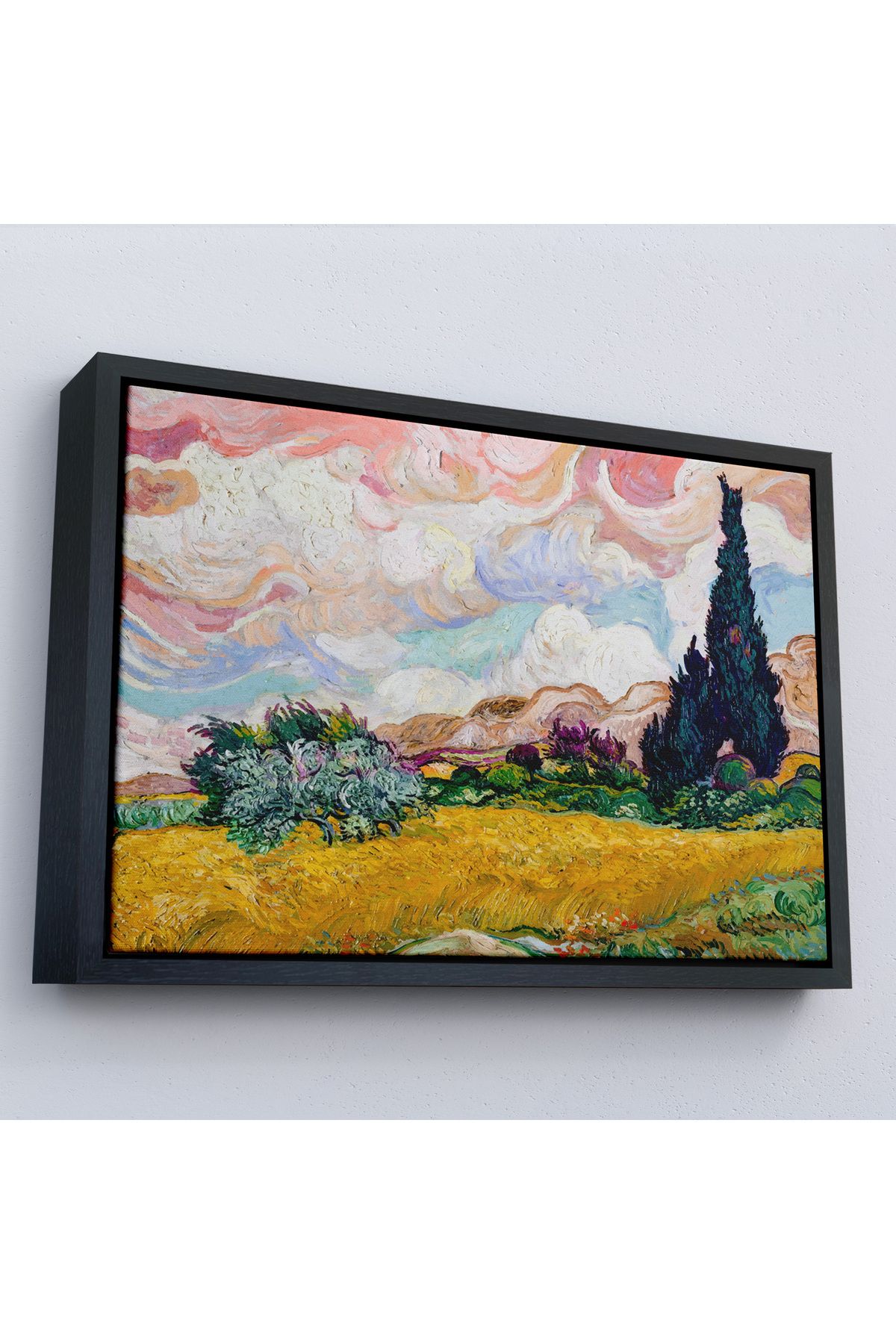 Shoprit Çerçeveli Vincent Van Gogh - Buğday Tarlası Tablo-7150