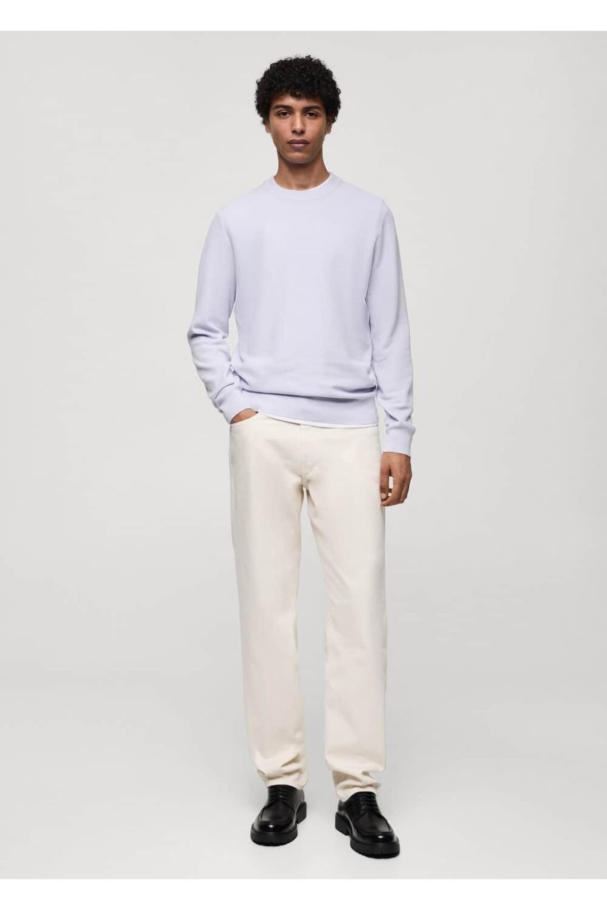 MANGO Man-Cotton thin knit sweater 2