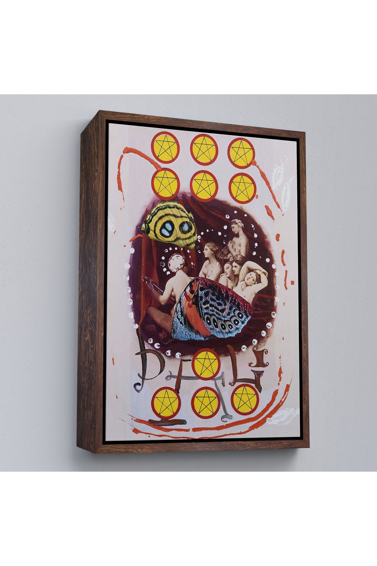 Shoprit Çerçeveli Salvador Dali - On Pentagram Tablo-7403