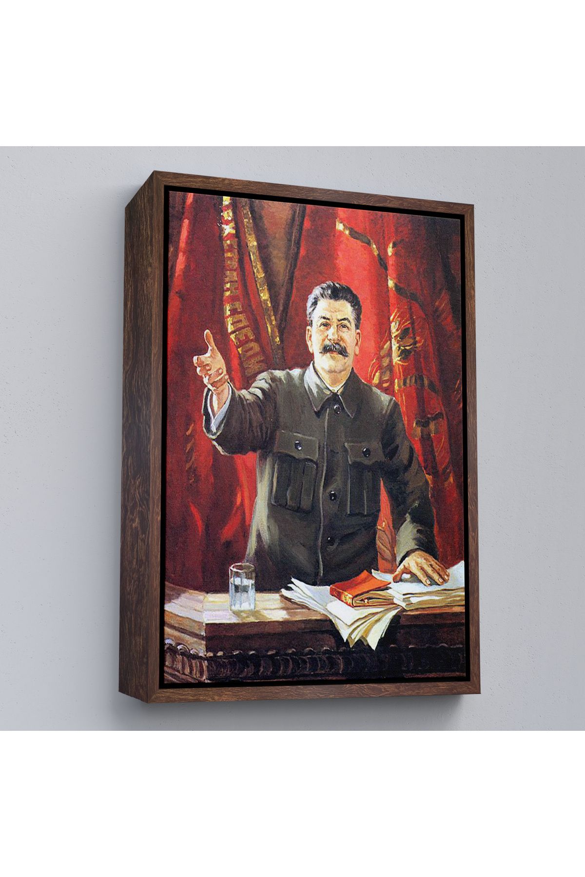 Atik Tasarım Çerçeveli Joseph Stalin Rusya Ve Sovyetler Birliği Sscb Tablo-7697