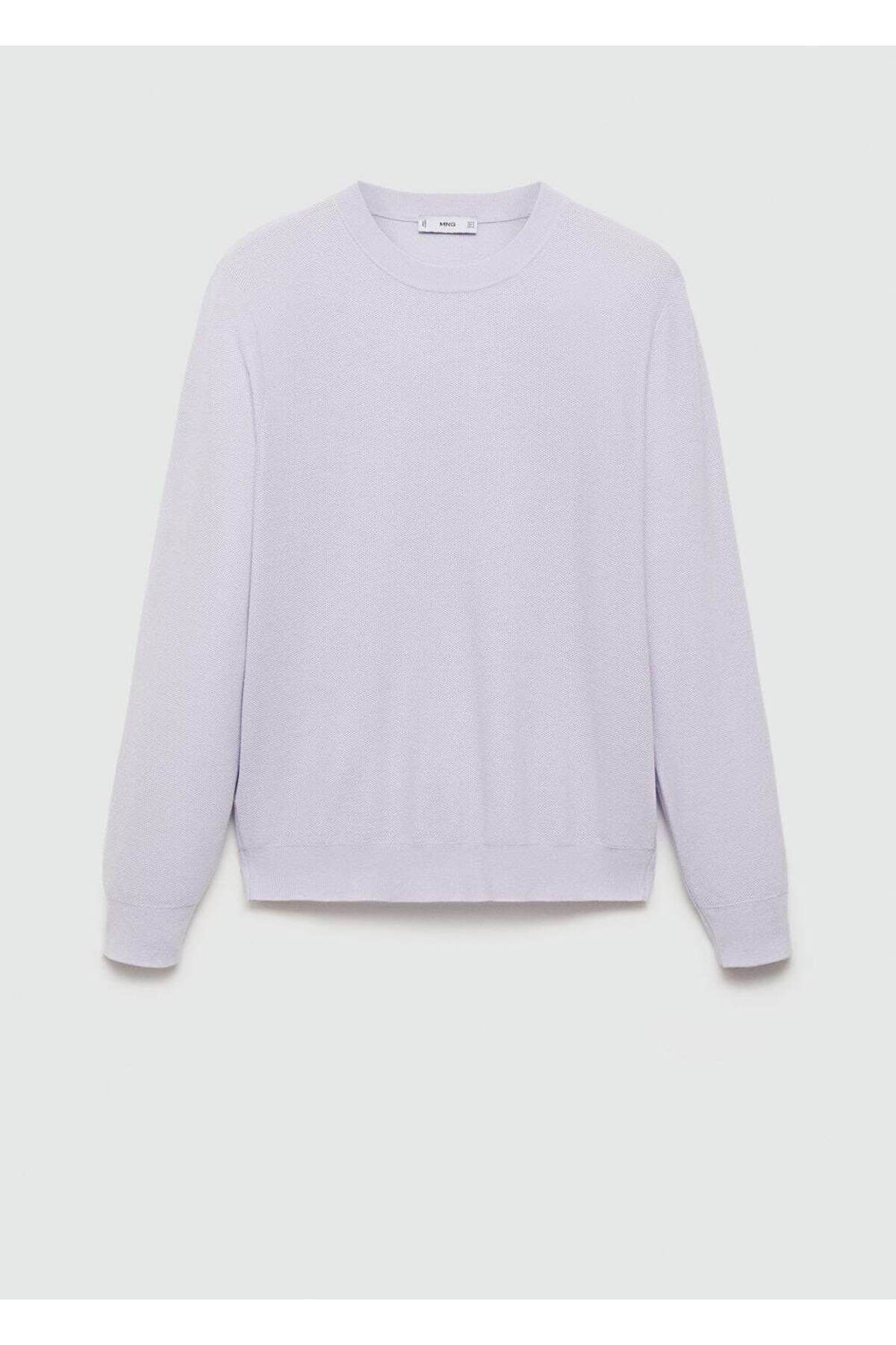 MANGO Man-Cotton thin knit sweater 3