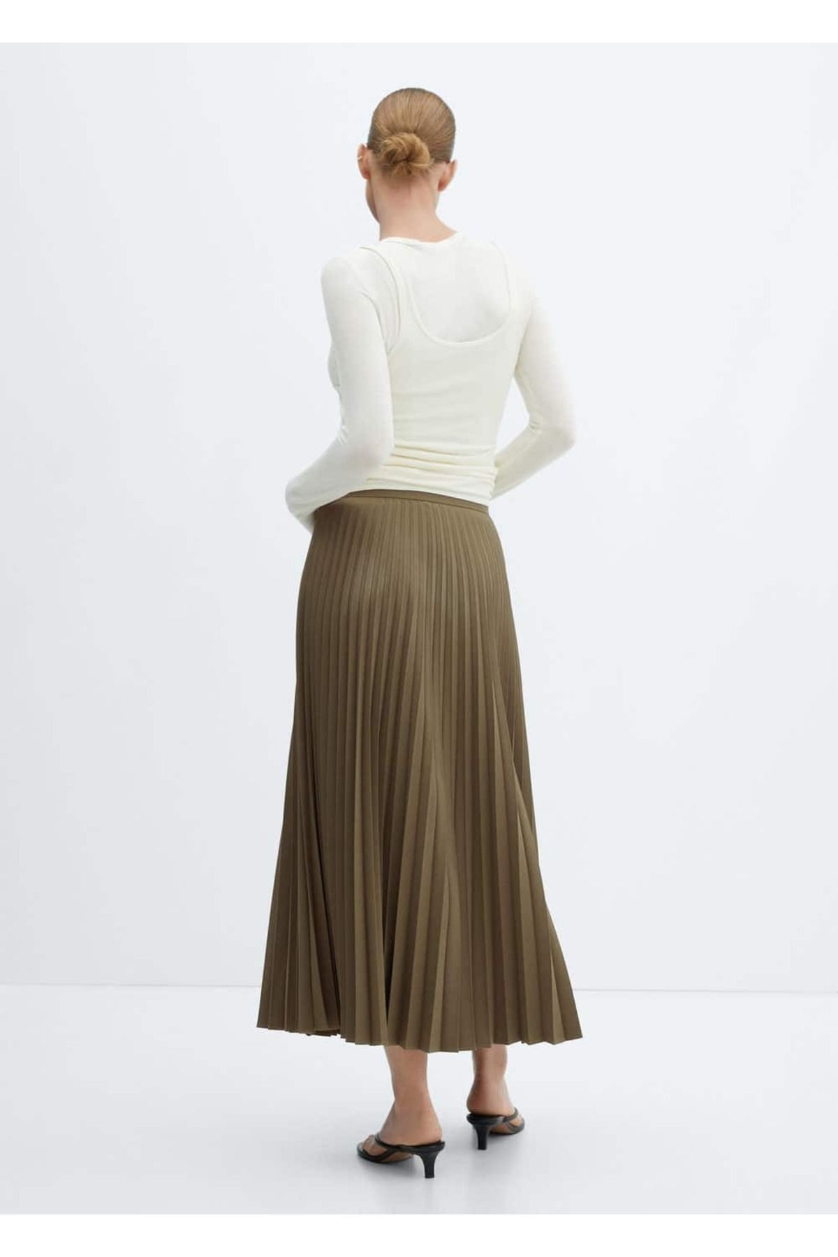 MANGO Woman-Long Pleated Ethics 4