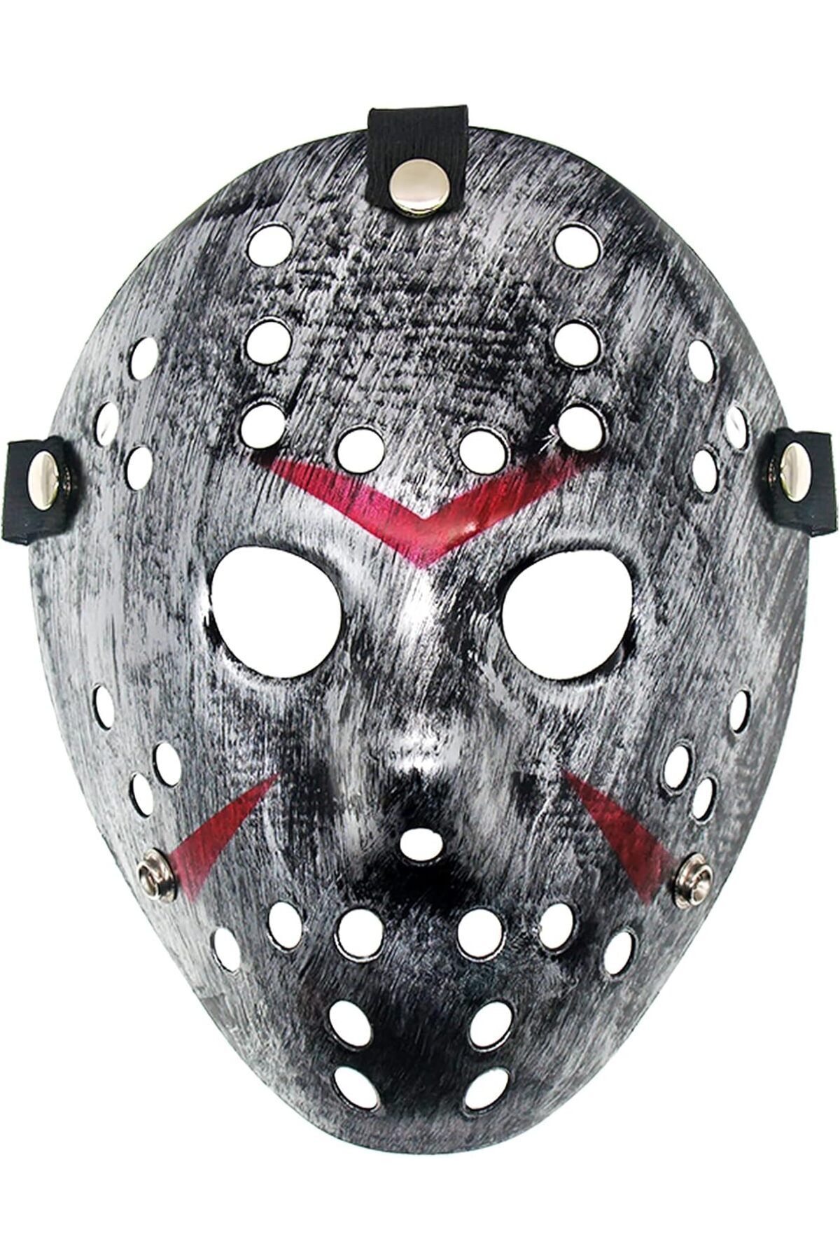 Avantaj Kapıda ® Jason Maskesi Hannibal Maskesi Metal Gümüş Renk 20x25 cm (Parti Temalı)