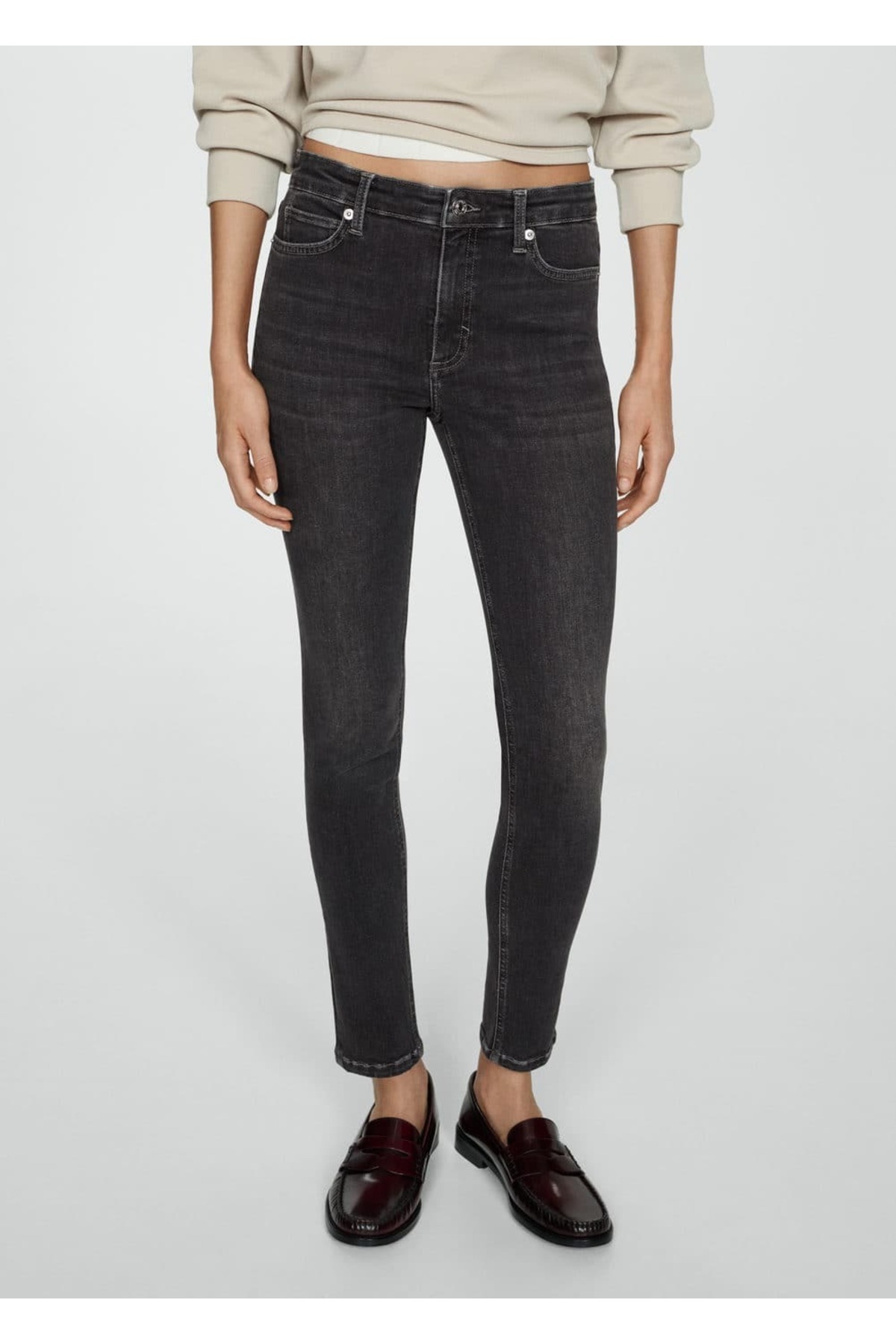 Newisa orta bel skinny jean pantolon