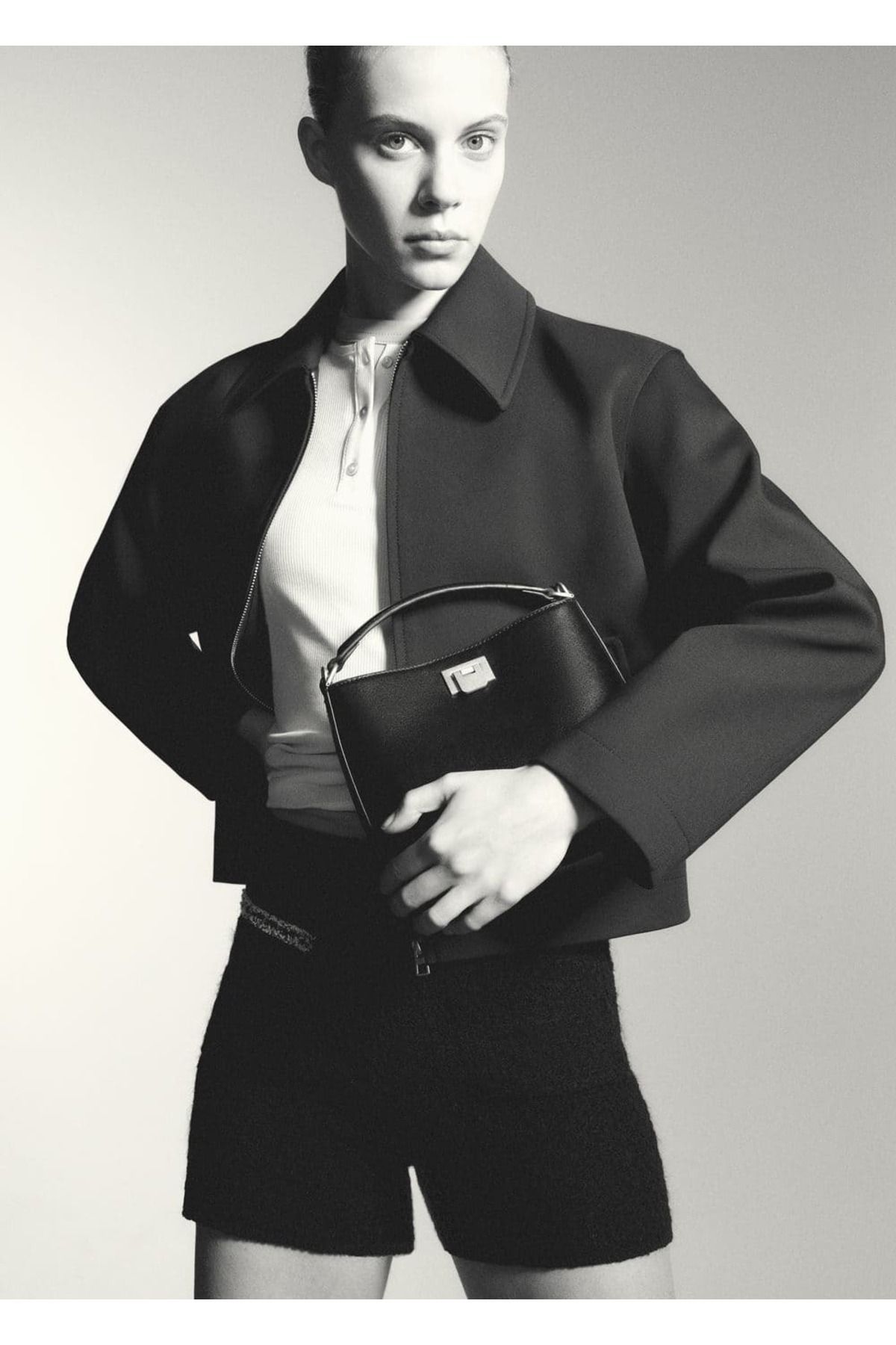 MANGO Woman-Mini Shopper Bag with Metallic Detail 6