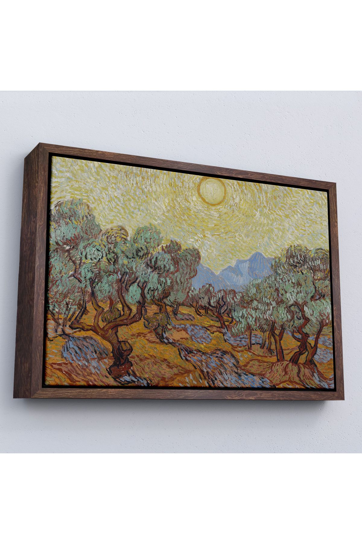 Yarımada Bahçe YB Çerçeveli Vincent Willem Van Gogh - Zeytin Ağaçları Tablosu - Olive Trees-7184