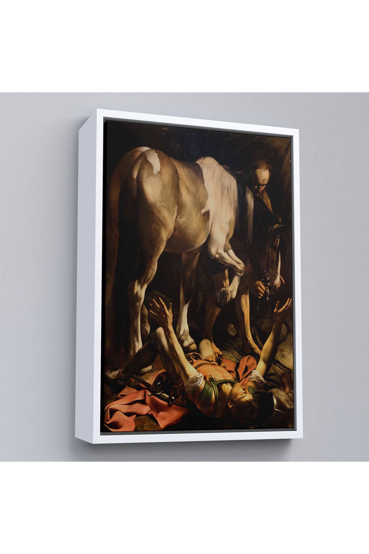 Shoprit Çerçeveli Caravaggio - Aziz Paul'Un Dönüşümü Tablo - The Conversion Of Saint Paul-8104