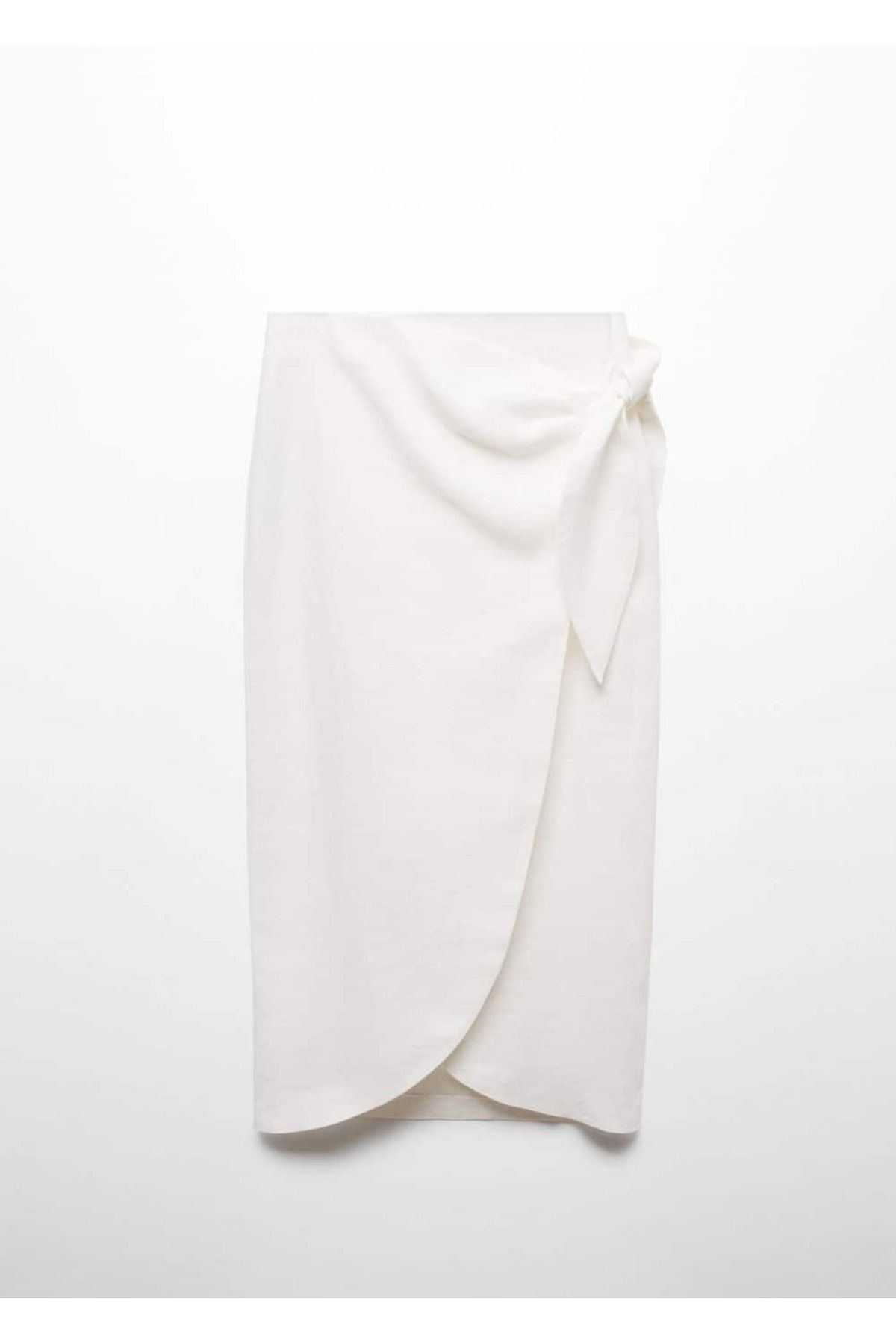 MANGO Woman-Linen Pareo Skirt 3