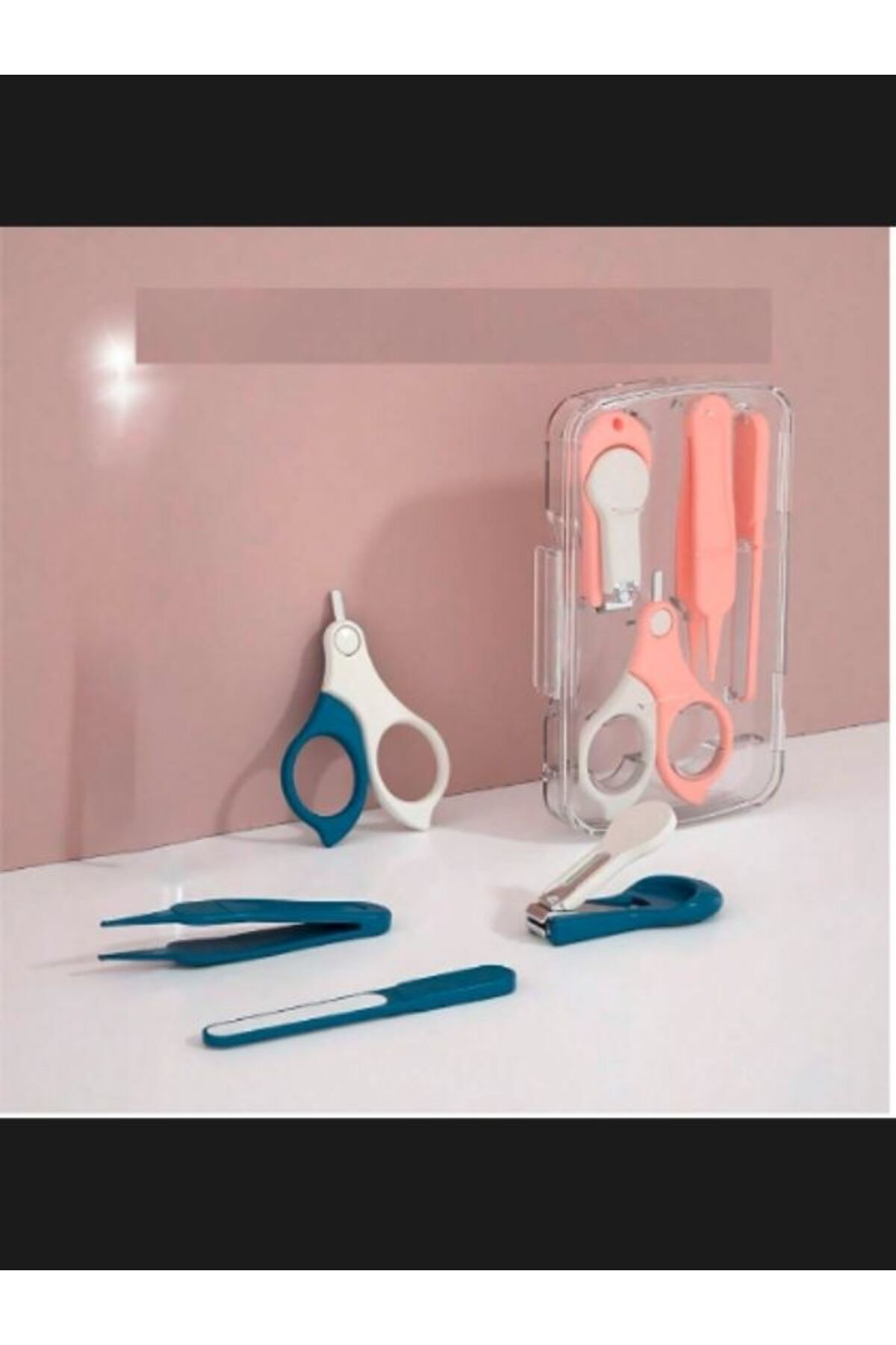 DEDE Bebek Çocuk Tırnak Makası Seti Bakım Seti Bebek Törpü Seti bebek burun kulak temizleme cımbız fotoğrafı 3 (önizleme)