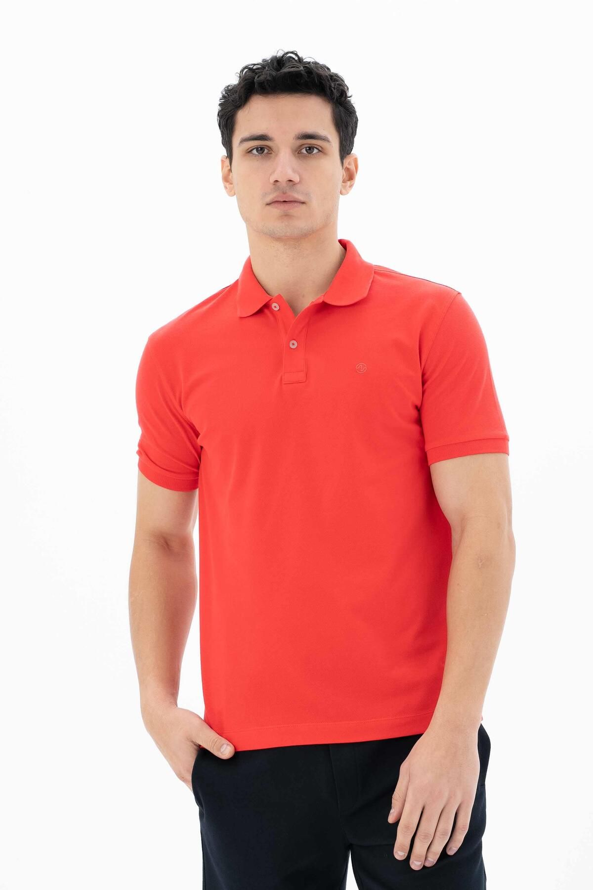 Erkek Pembe Büyük Beden Polo Yaka Tişört Y25374866801