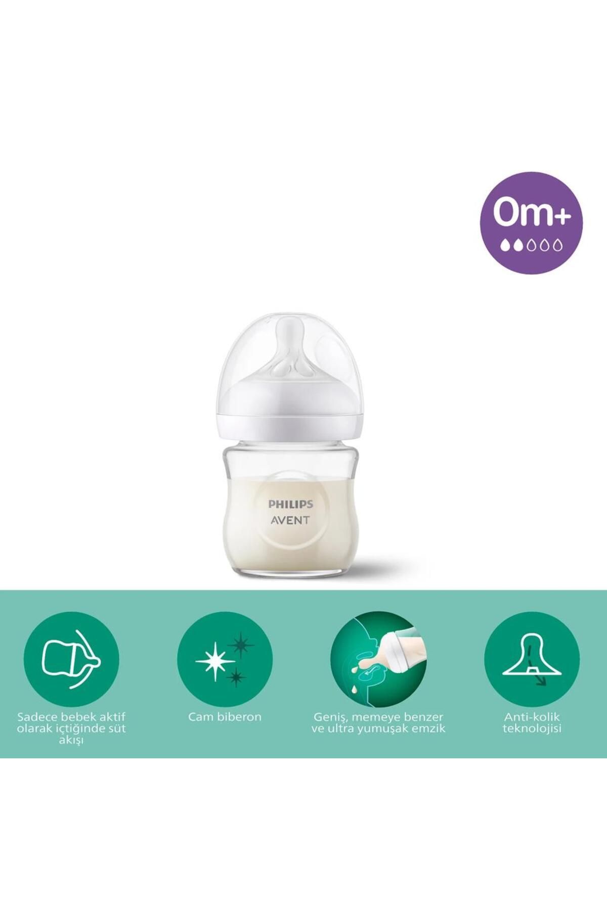 Take and Happy Avent Doğal Tepkili Natural Response Cam Biberon 120 Ml 0+ Ay