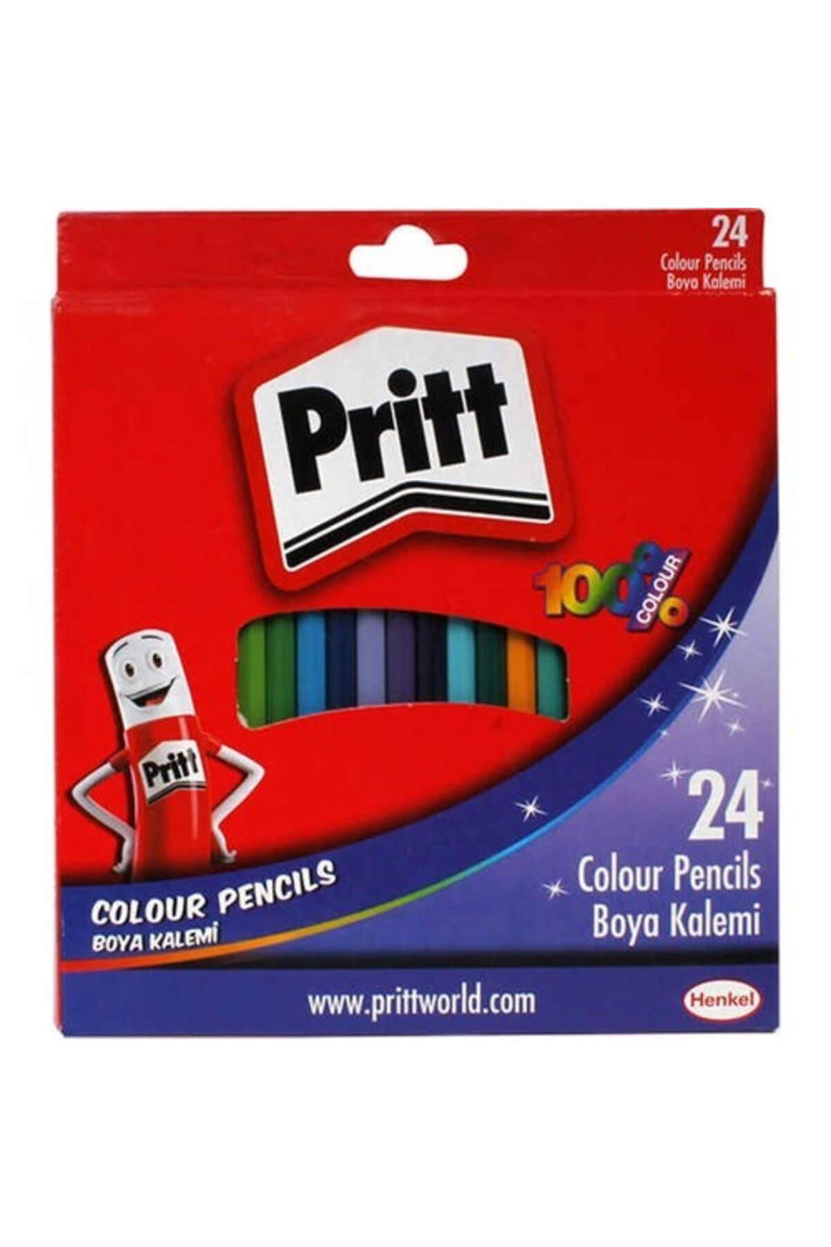 Pritt Kuru Boya Karton Kutu Tam Boy 24 Renk 1221351