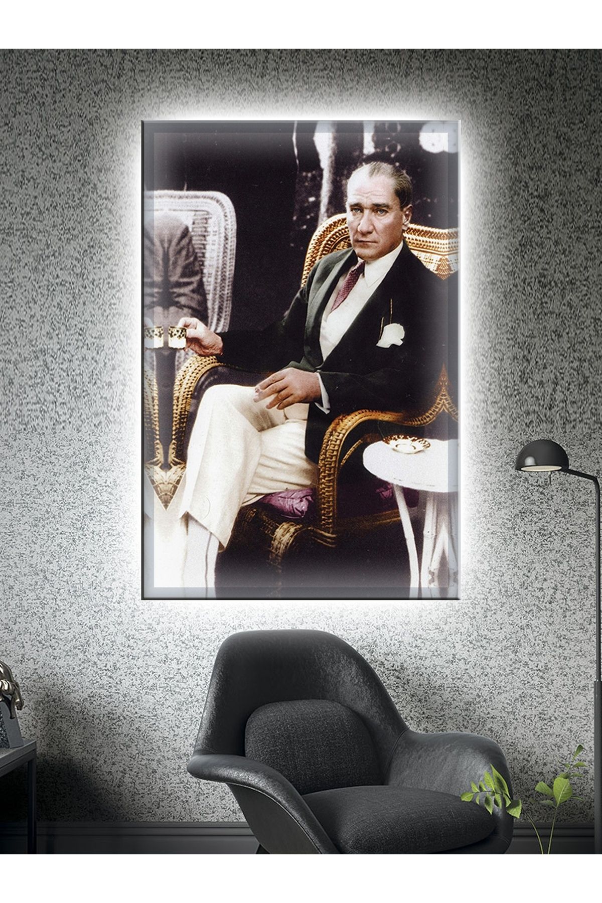 Jusoon Led Işıklı Atatürk (hediyelik kanvas tablo)