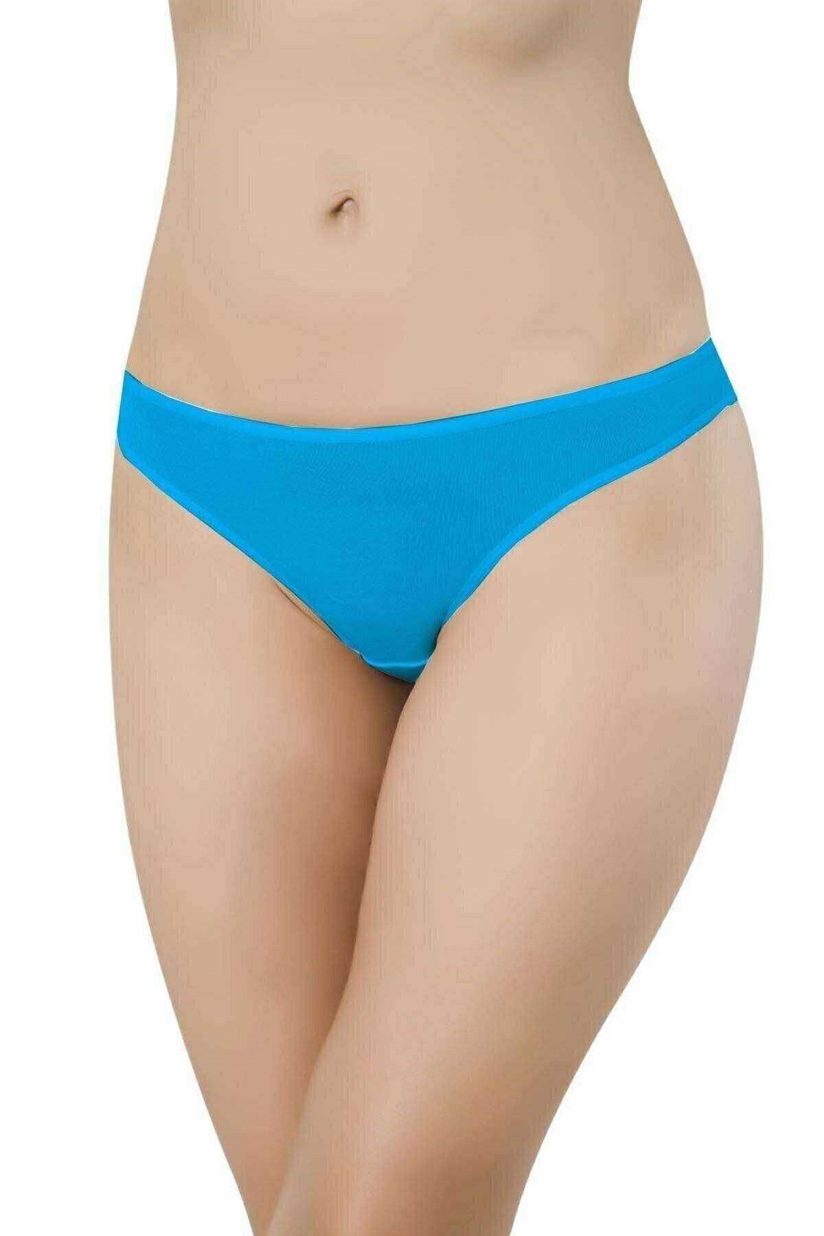 Pink Stil Mavi Kadın Günlük Pamuklu Likralı Özel Poşet İçinde Taşınabilir Acil Durum Slip Külot Pink Stil
